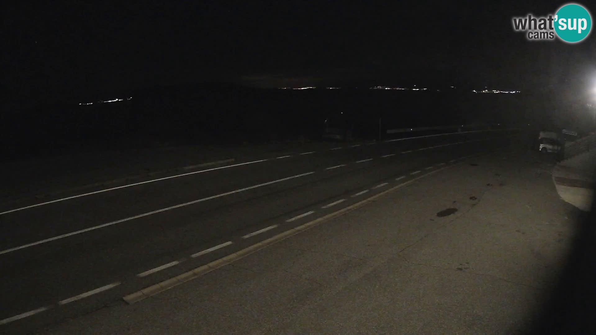 Webcam Adriatic highway D8 near SENJ – view to KRK island