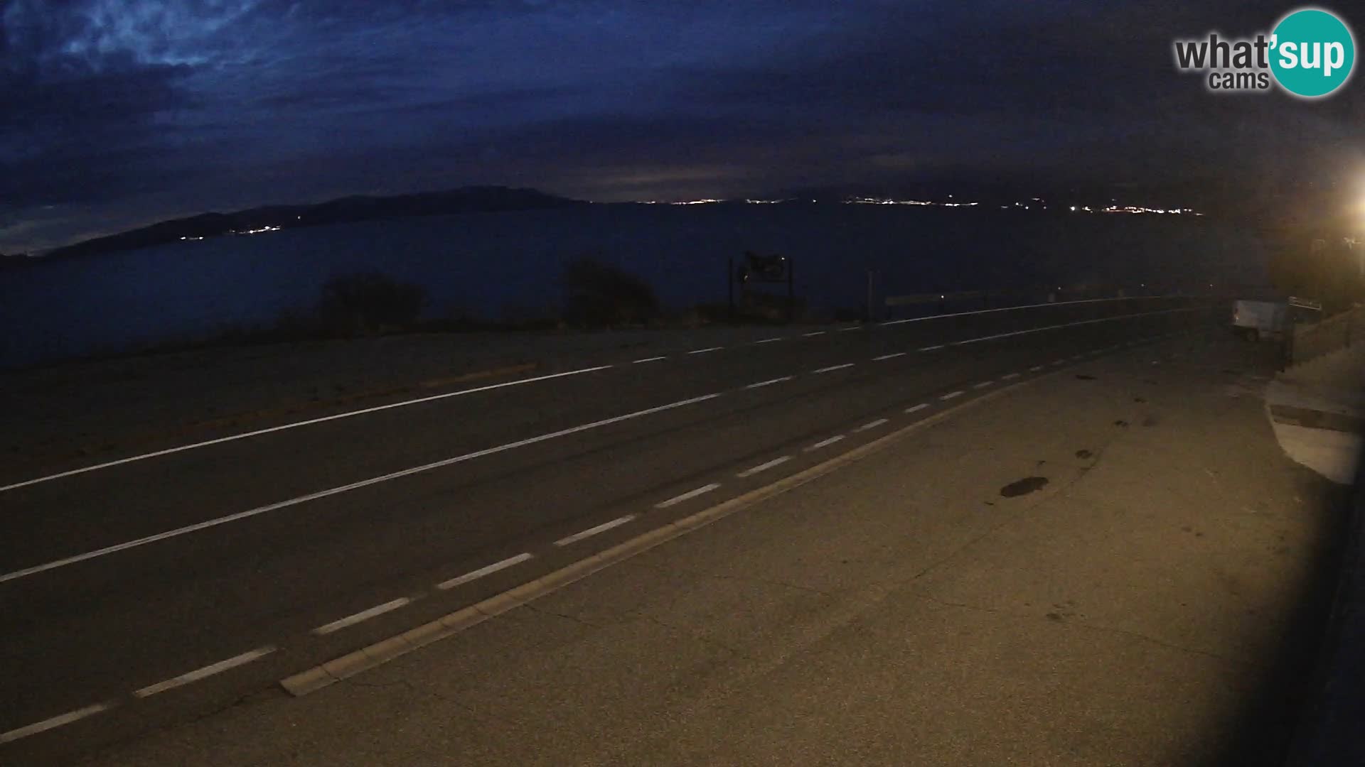 Webcam autoroute Adriatique D8 près de SENJ – vue sur l’île de KRK