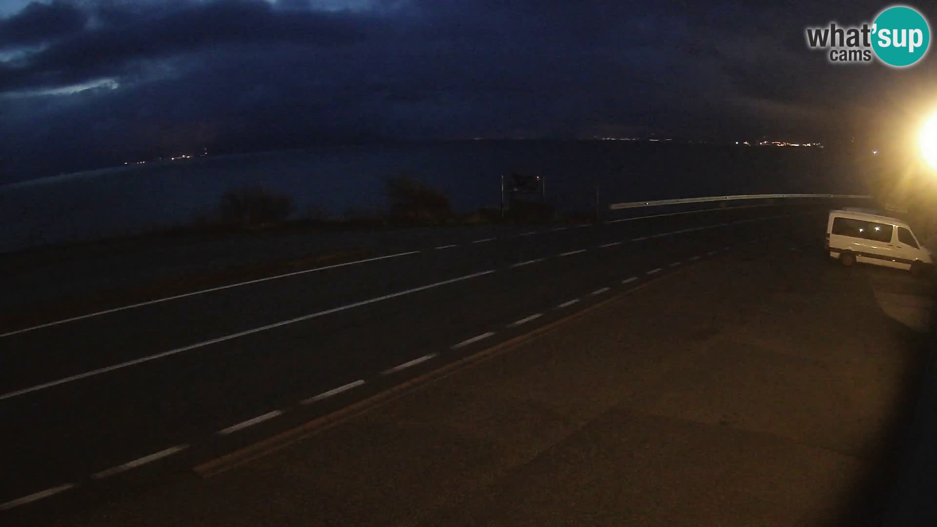Webcam Adriatic highway D8 near SENJ – view to KRK island
