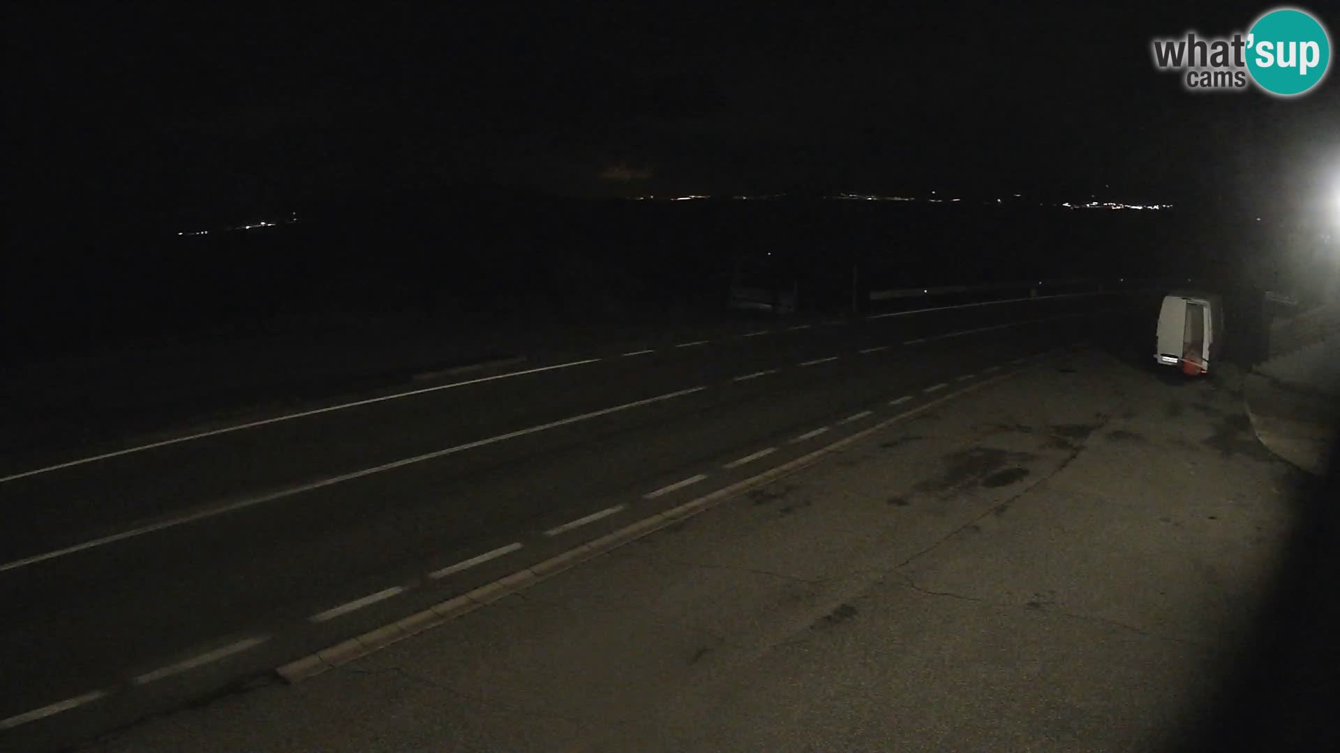 Webcam Adriatic highway D8 near SENJ – view to KRK island