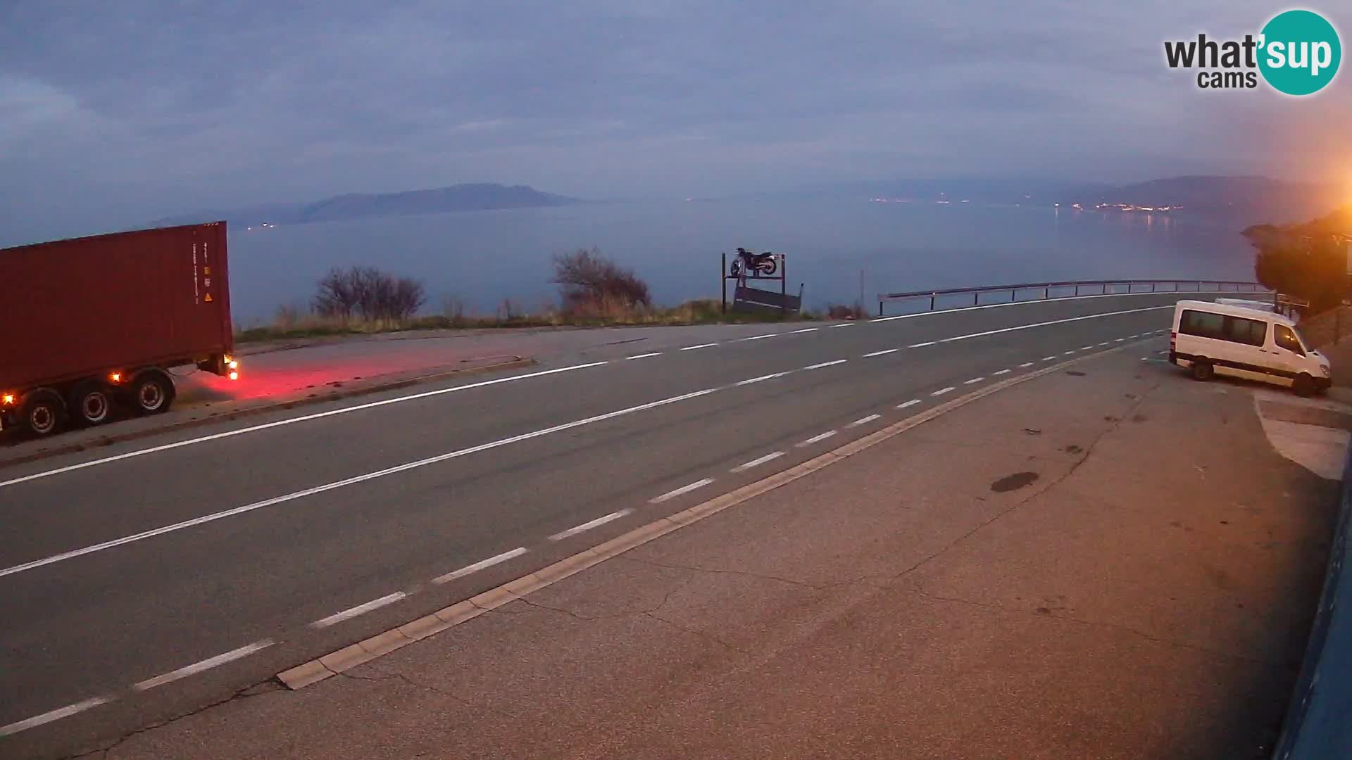 Webcam statale Adriatica D8 vicino SEGNA – Panorama su VEGLIA