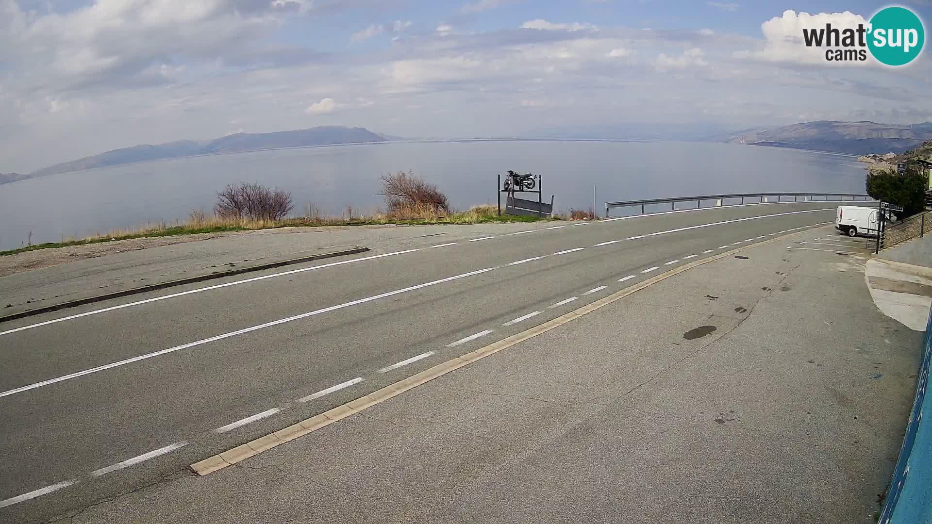 Webcam Adria-Autobahn D8 bei SENJ – Blick auf die Insel KRK