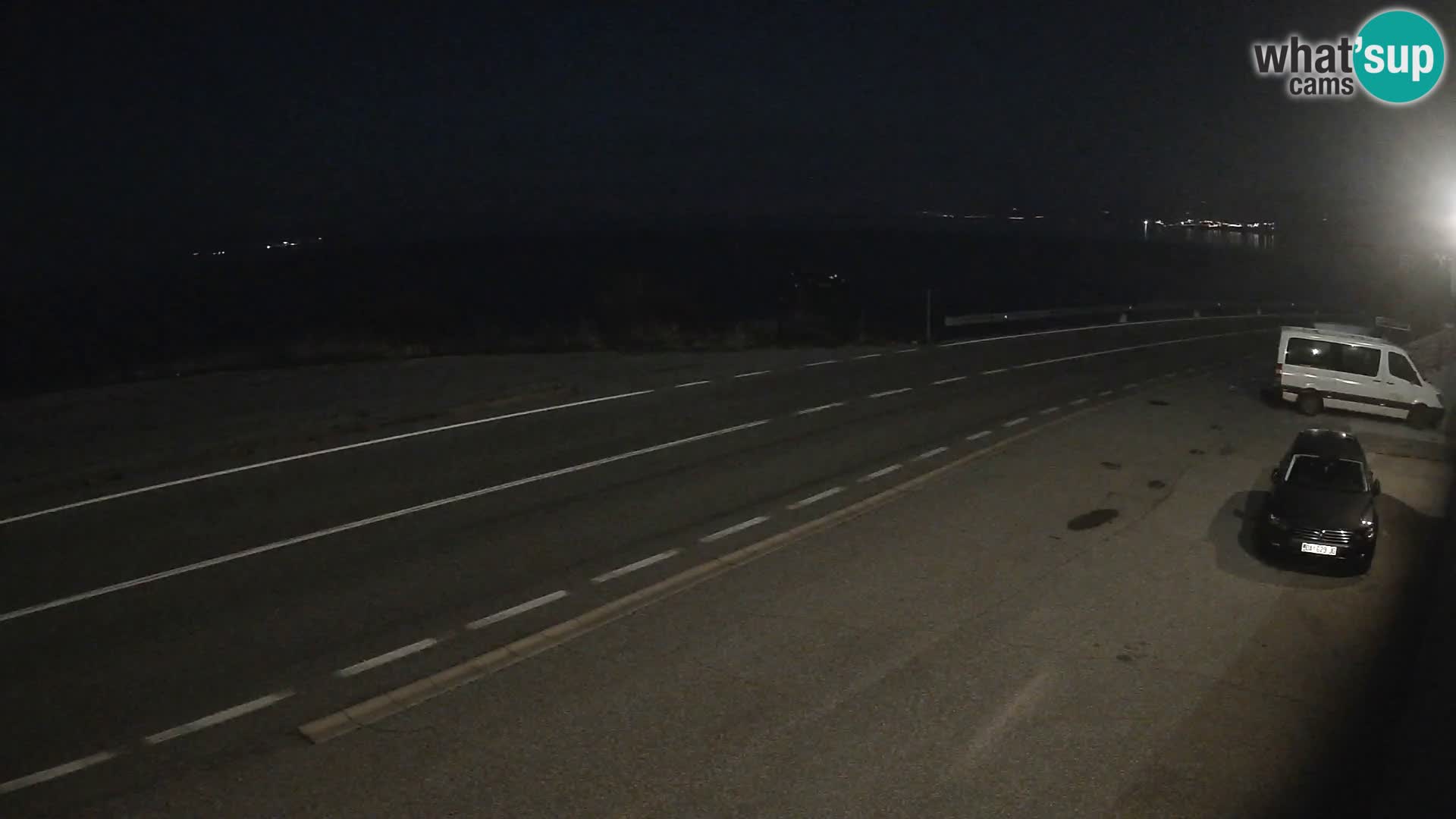 Webcam Adriatic highway D8 near SENJ – view to KRK island