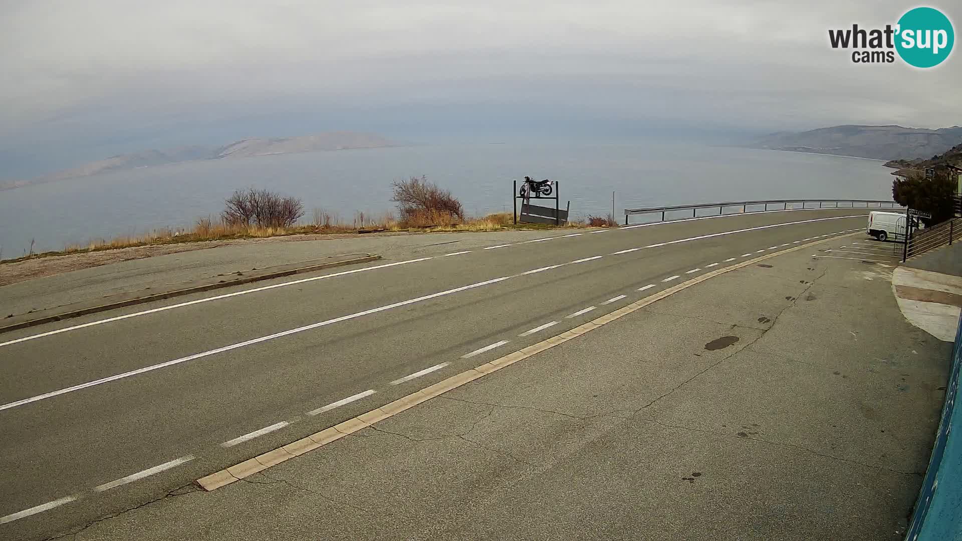 Web kamera Jadranska Magistrala kod SENJa – pogled na KRK