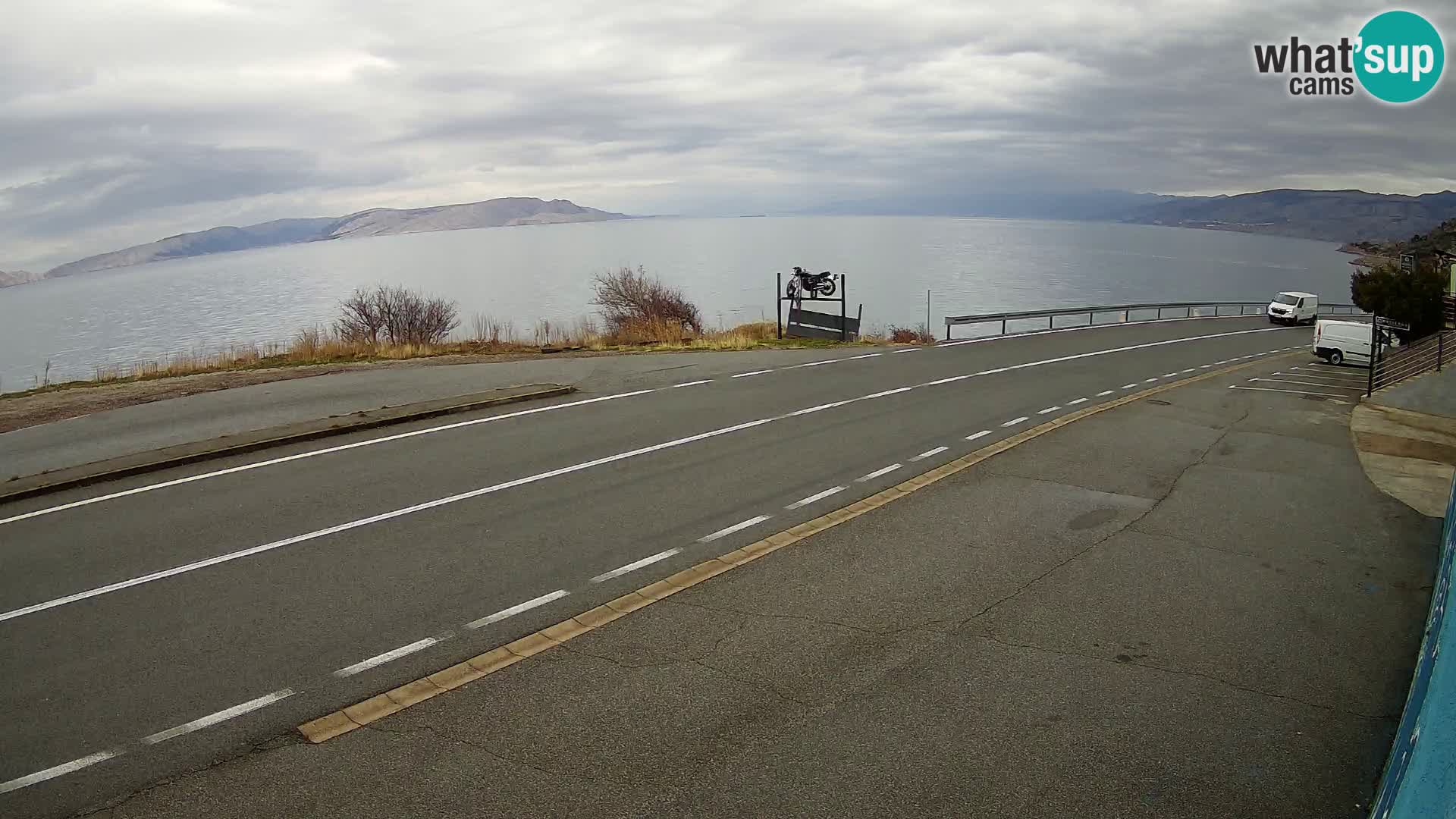 Webcam statale Adriatica D8 vicino SEGNA – Panorama su VEGLIA