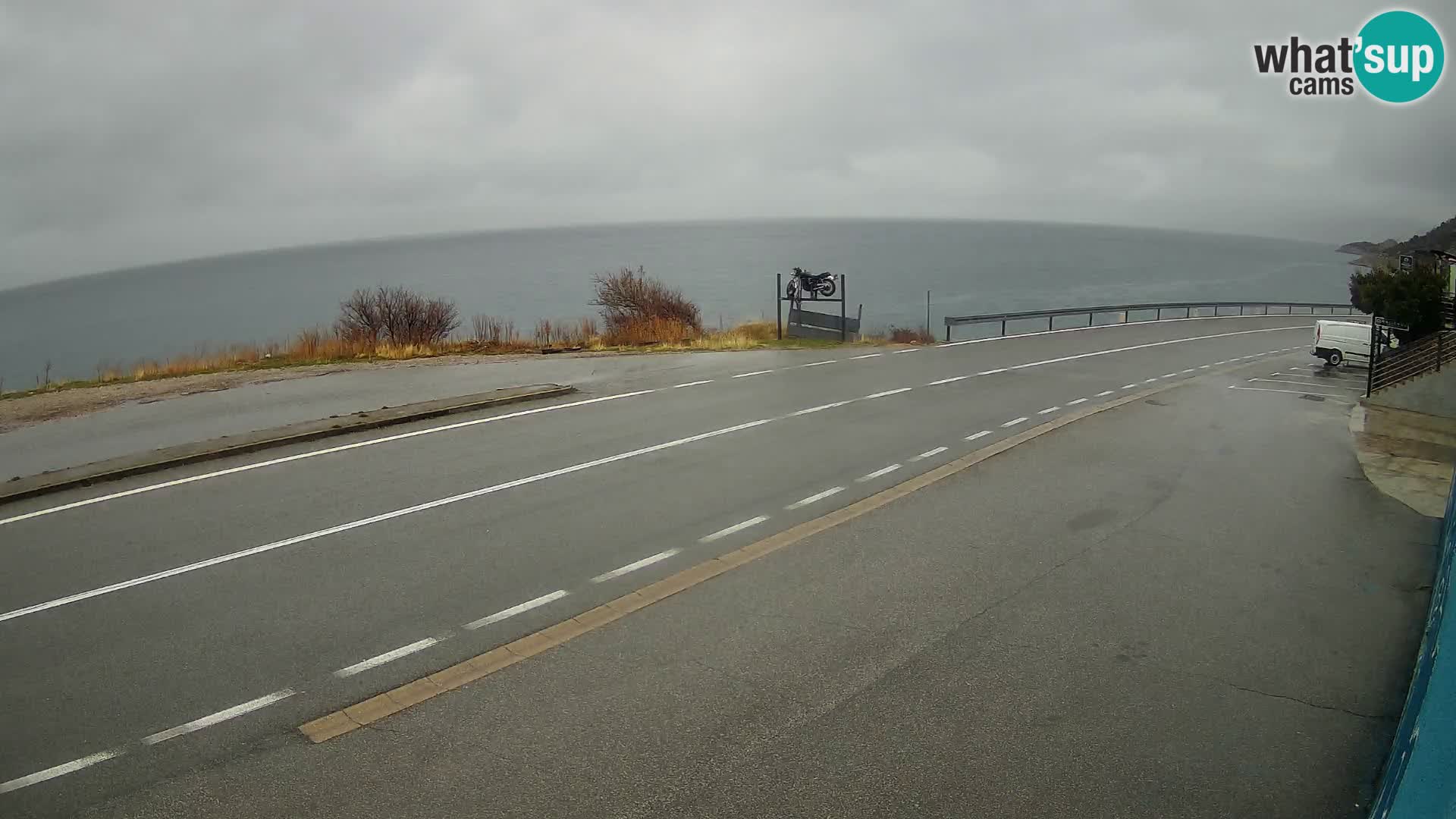 Webcam Adria-Autobahn D8 bei SENJ – Blick auf die Insel KRK