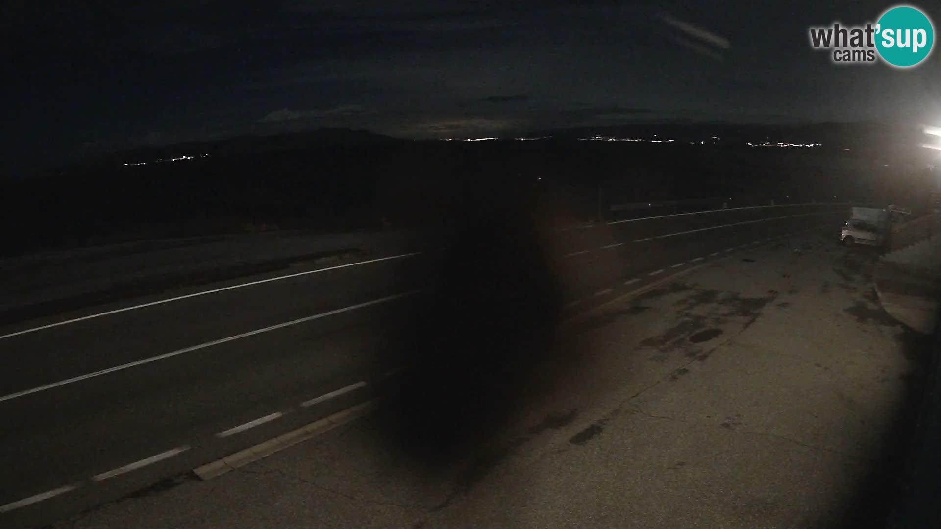 Webcam Adriatic highway D8 near SENJ – view to KRK island