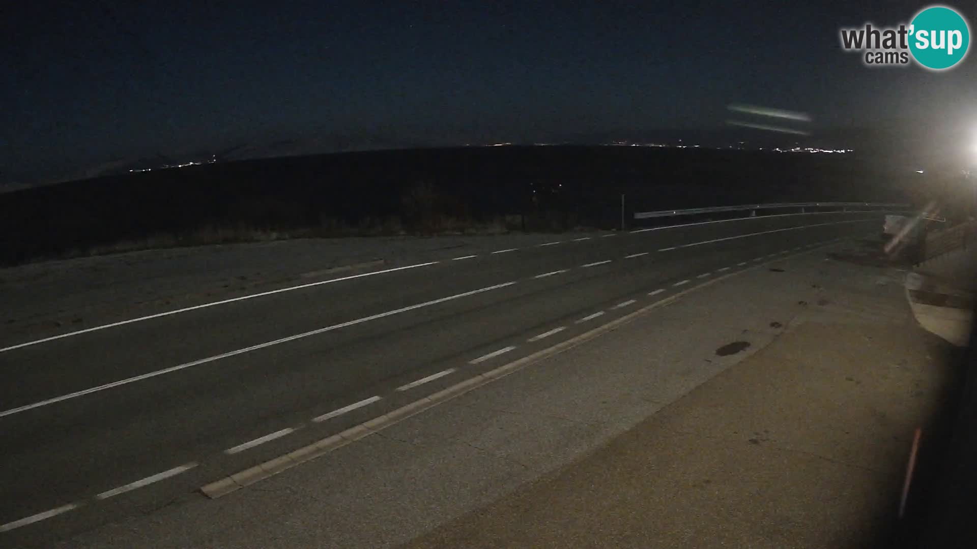 Webcam autoroute Adriatique D8 près de SENJ – vue sur l’île de KRK