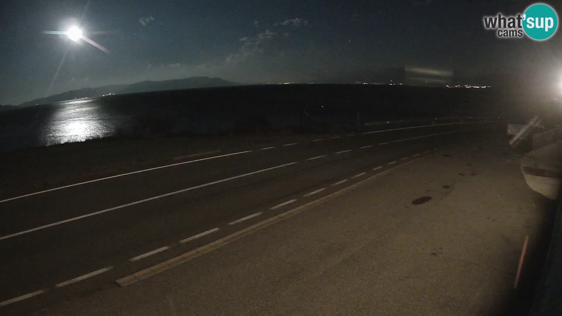 Webcam autoroute Adriatique D8 près de SENJ – vue sur l’île de KRK
