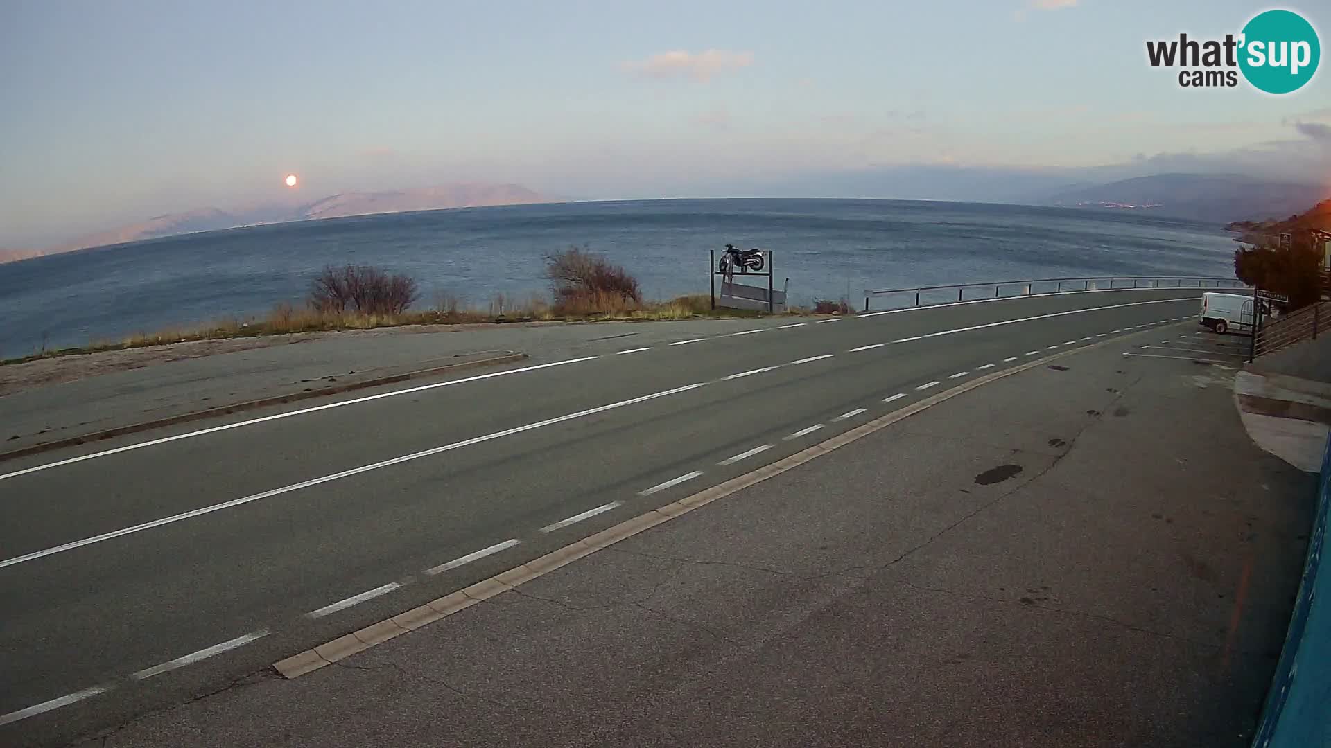 Webcam statale Adriatica D8 vicino SEGNA – Panorama su VEGLIA