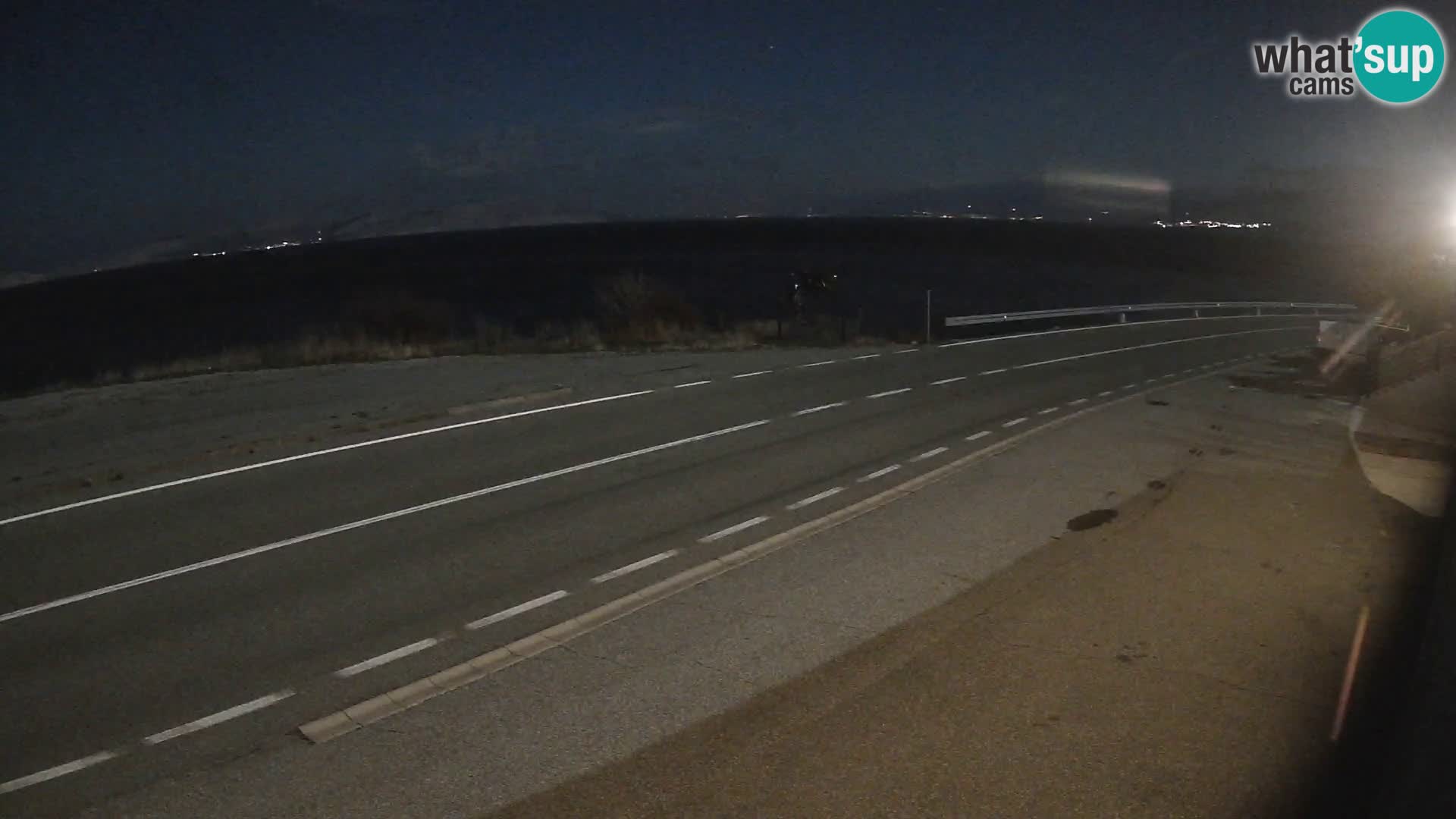 Webcam Adriatic highway D8 near SENJ – view to KRK island