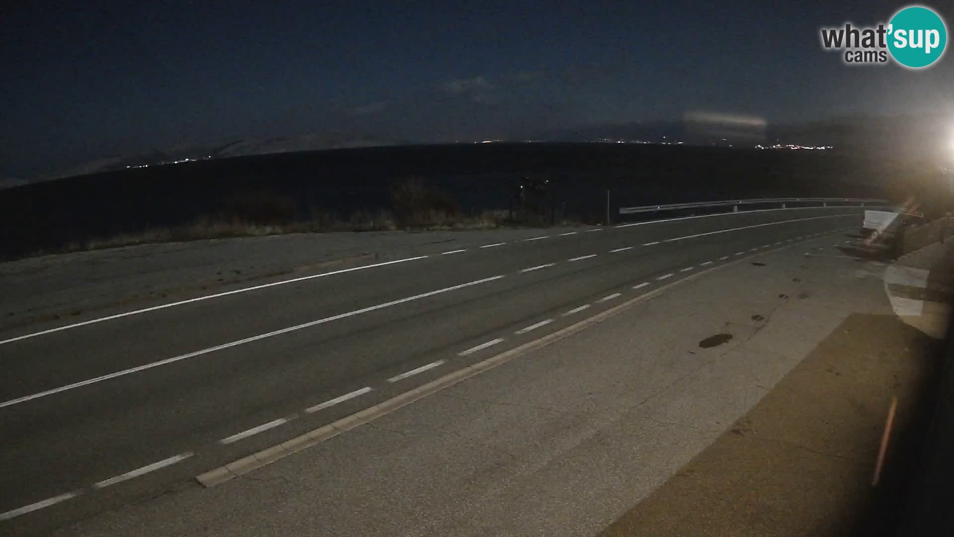Webcam Adriatic highway D8 near SENJ – view to KRK island