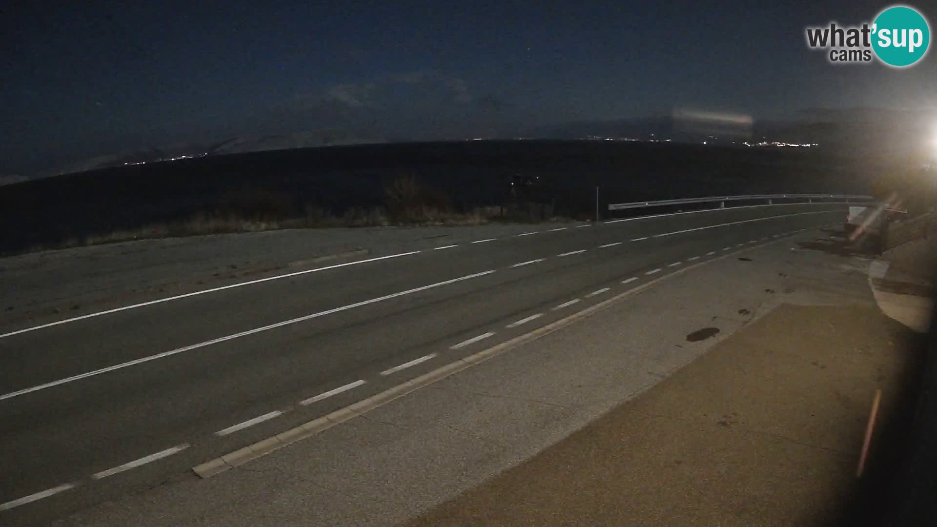 Webcam Adriatic highway D8 near SENJ – view to KRK island