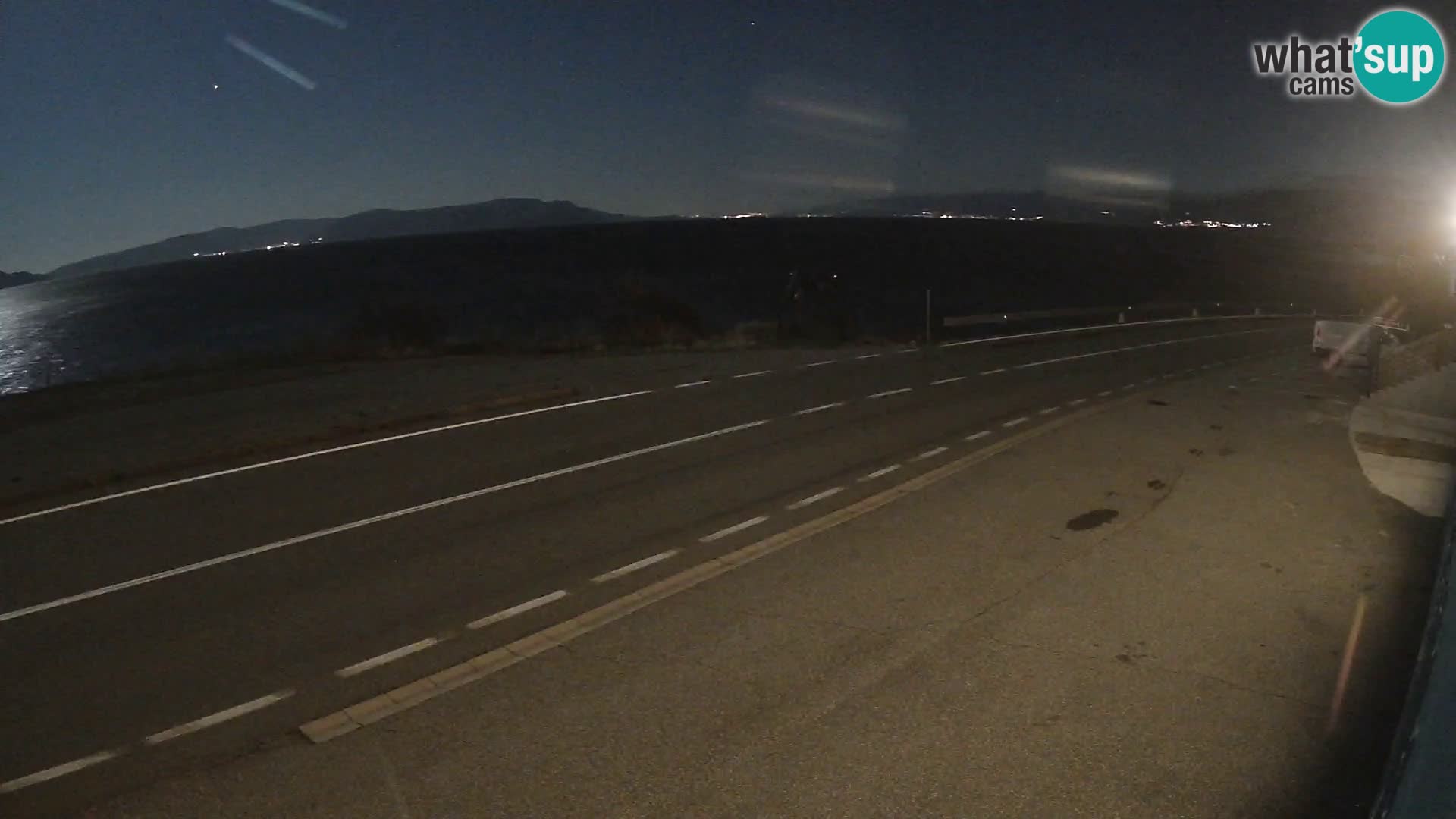 Webcam autoroute Adriatique D8 près de SENJ – vue sur l’île de KRK