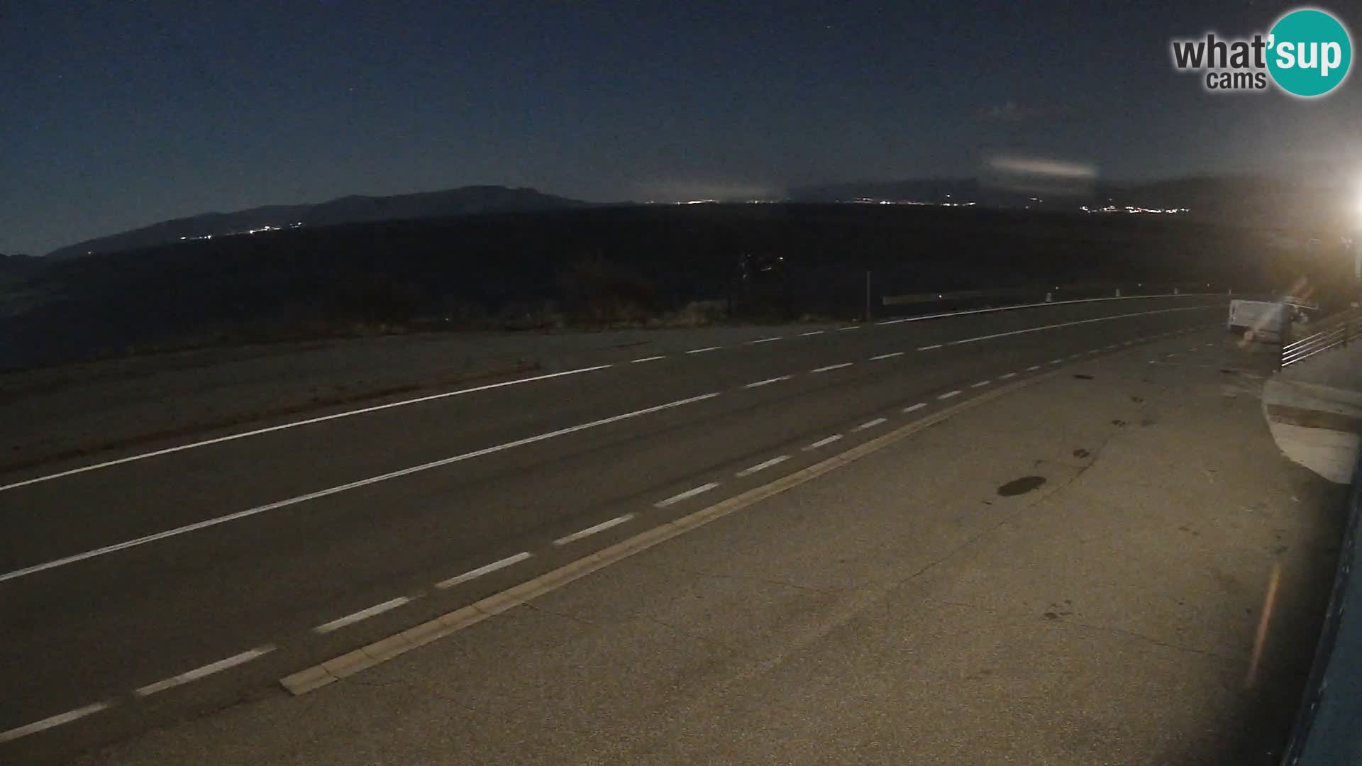 Webcam Adriatic highway D8 near SENJ – view to KRK island