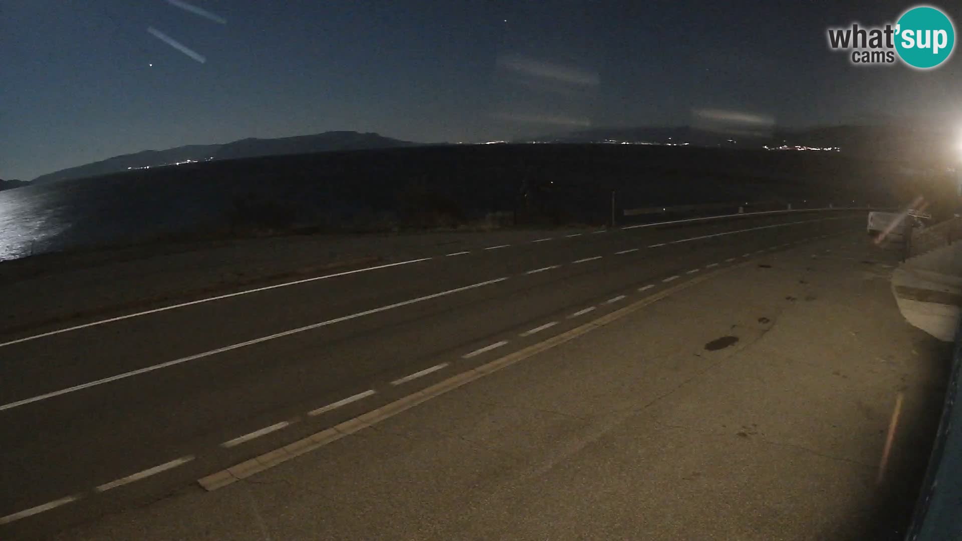 Webcam autoroute Adriatique D8 près de SENJ – vue sur l’île de KRK