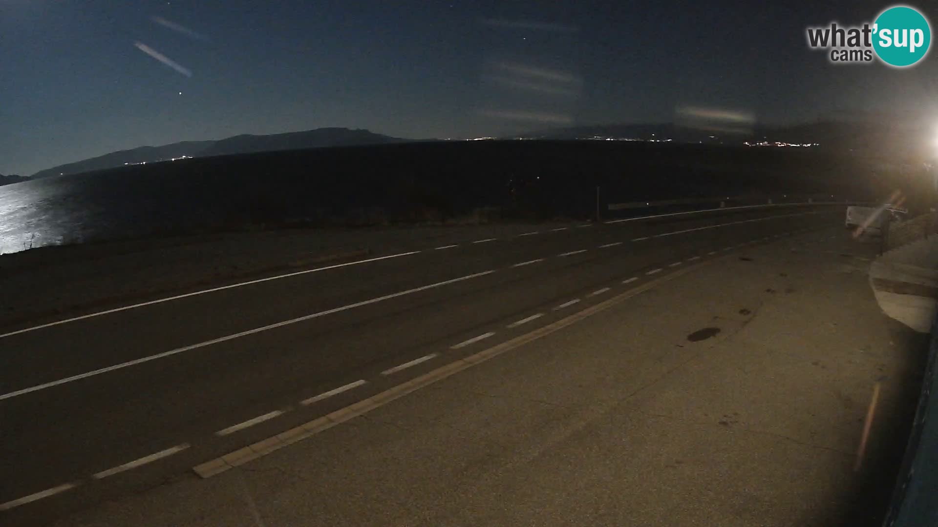Webcam Adria-Autobahn D8 bei SENJ – Blick auf die Insel KRK
