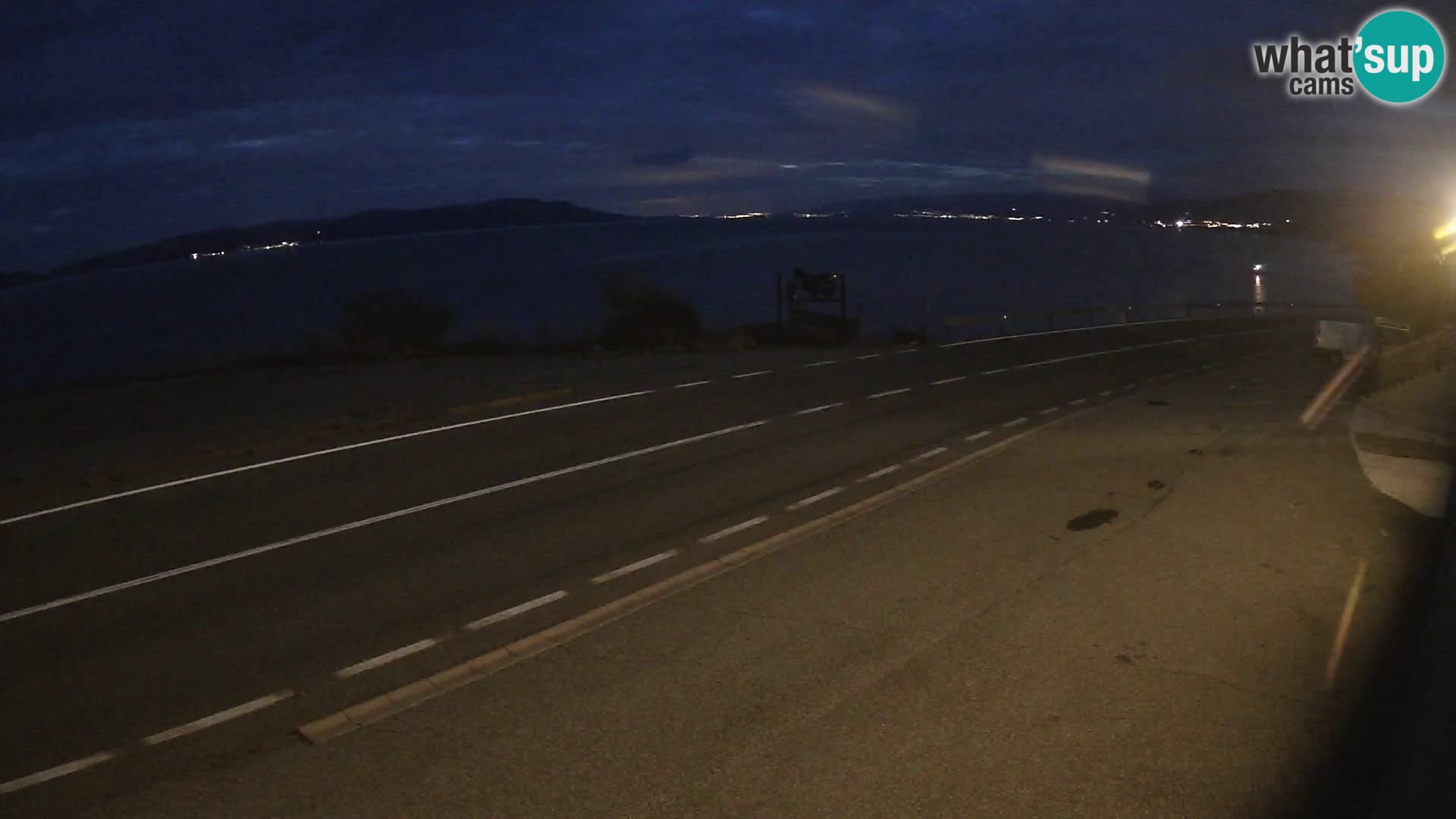 Webcam Adriatic highway D8 near SENJ – view to KRK island