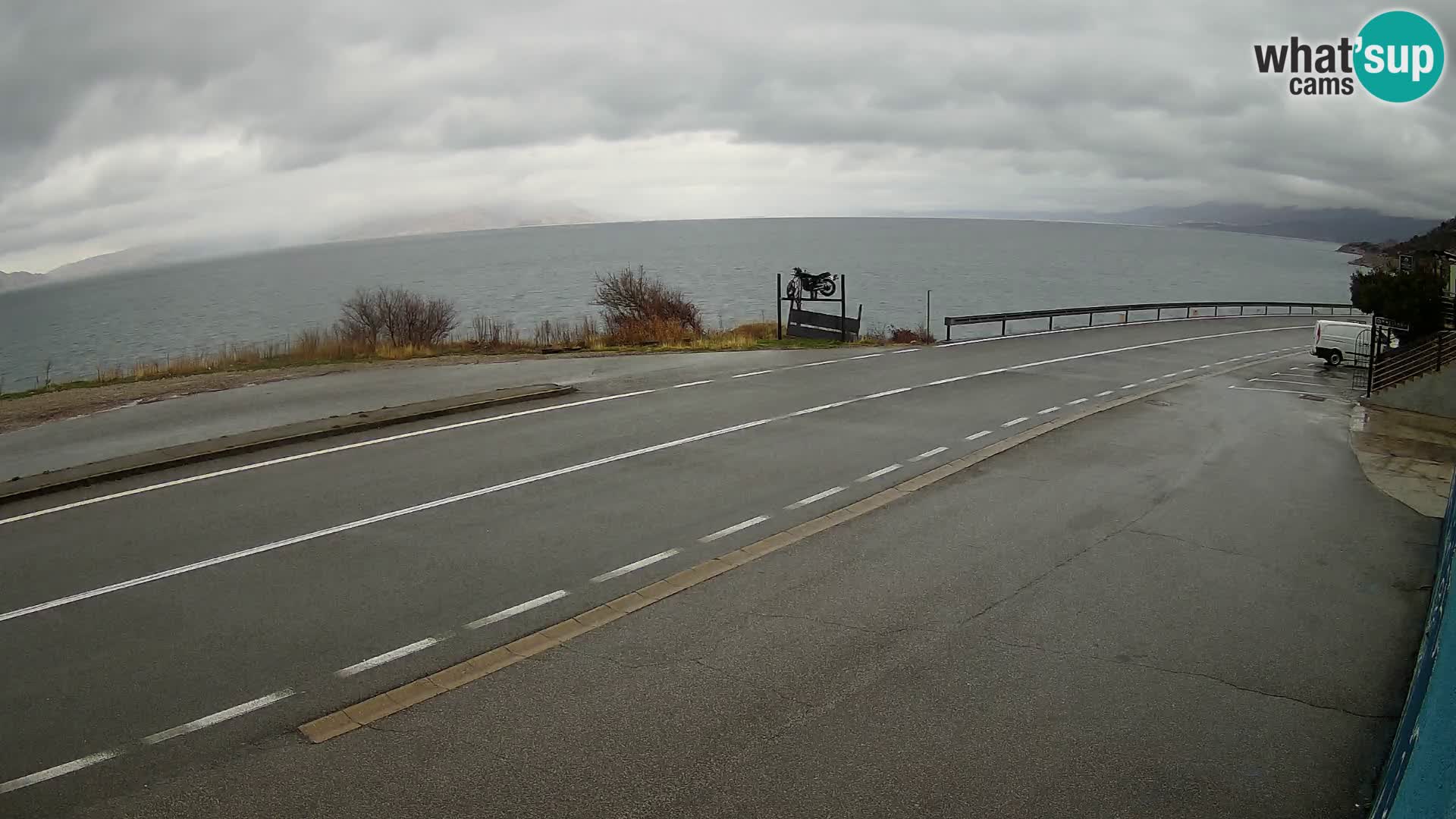 Webcam Adria-Autobahn D8 bei SENJ – Blick auf die Insel KRK