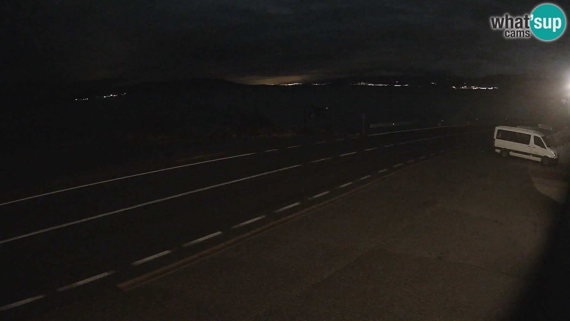 Webcam Adriatic highway D8 near SENJ – view to KRK island