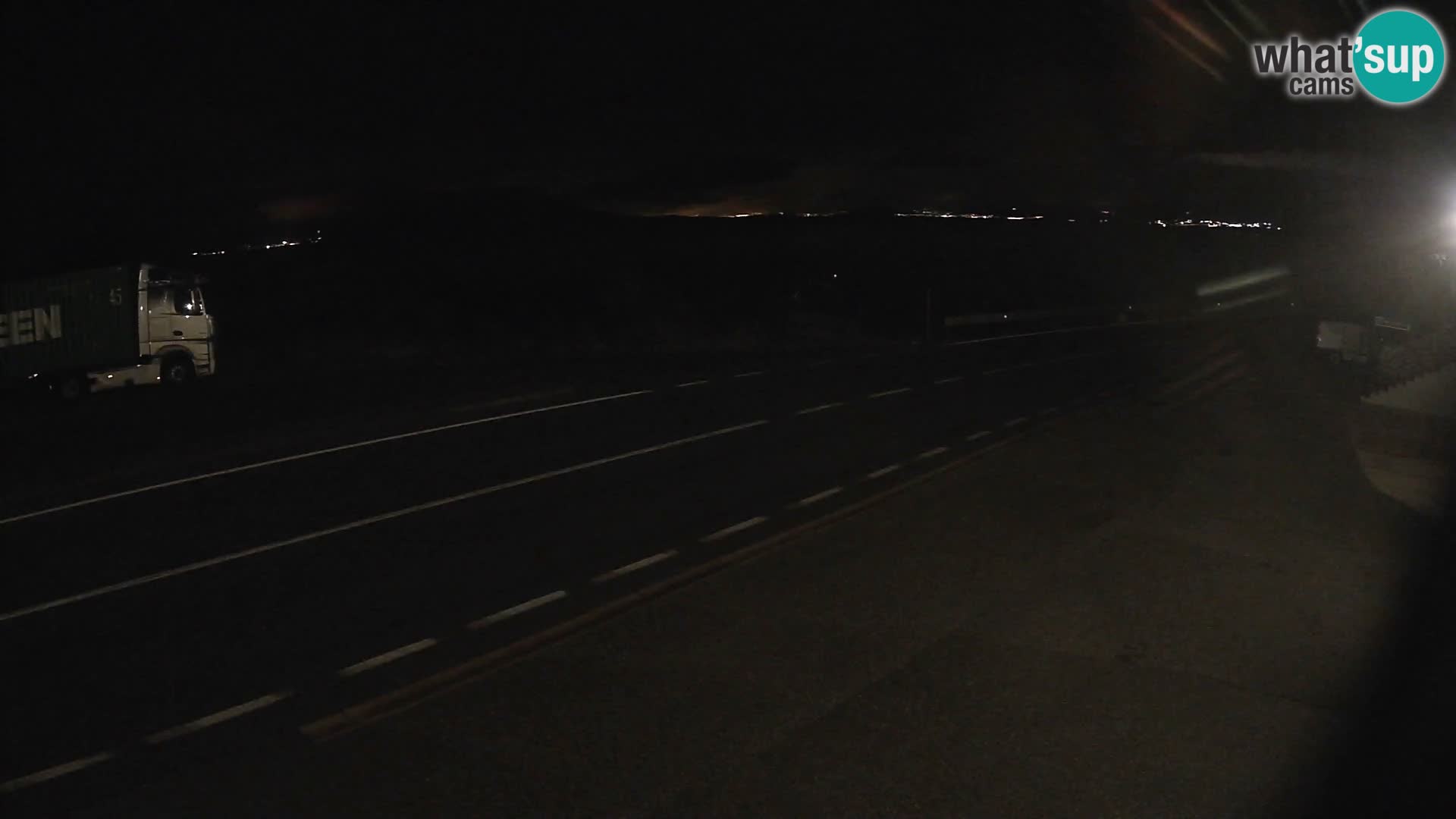 Webcam autoroute Adriatique D8 près de SENJ – vue sur l’île de KRK