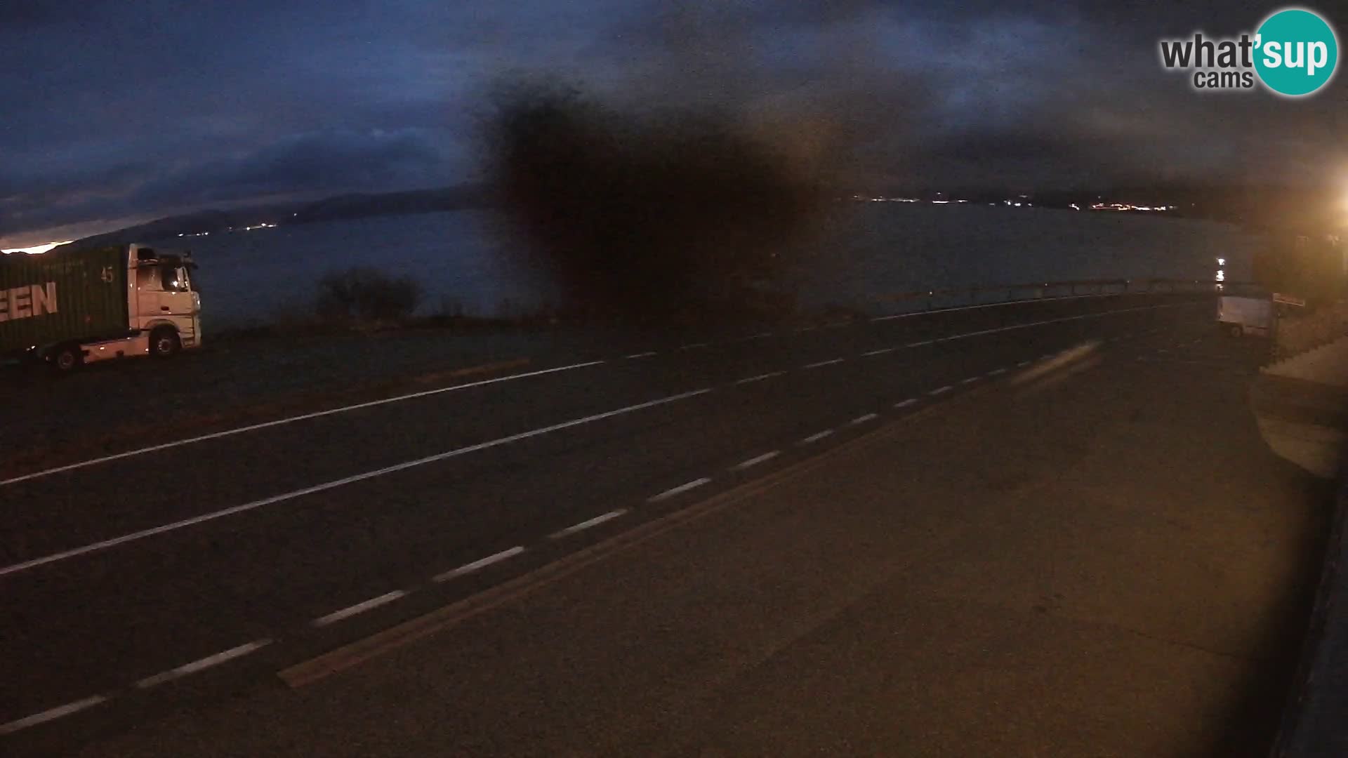 Webcam Adriatic highway D8 near SENJ – view to KRK island