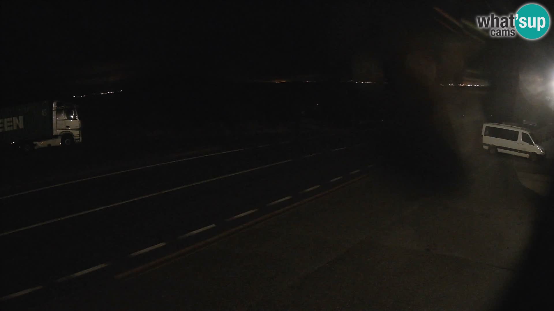 Webcam Adria-Autobahn D8 bei SENJ – Blick auf die Insel KRK