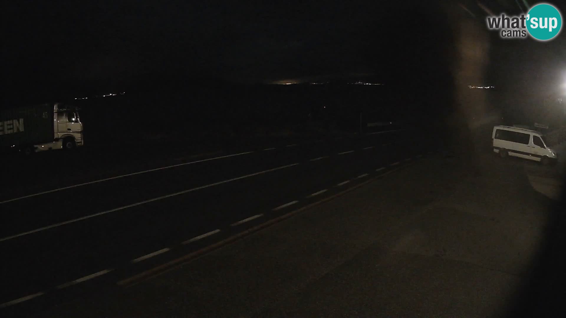 Webcam Adria-Autobahn D8 bei SENJ – Blick auf die Insel KRK