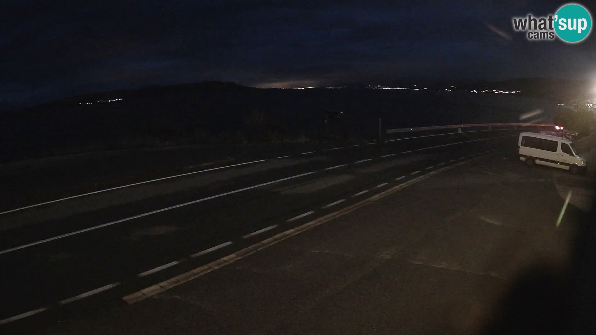 Webcam autoroute Adriatique D8 près de SENJ – vue sur l’île de KRK