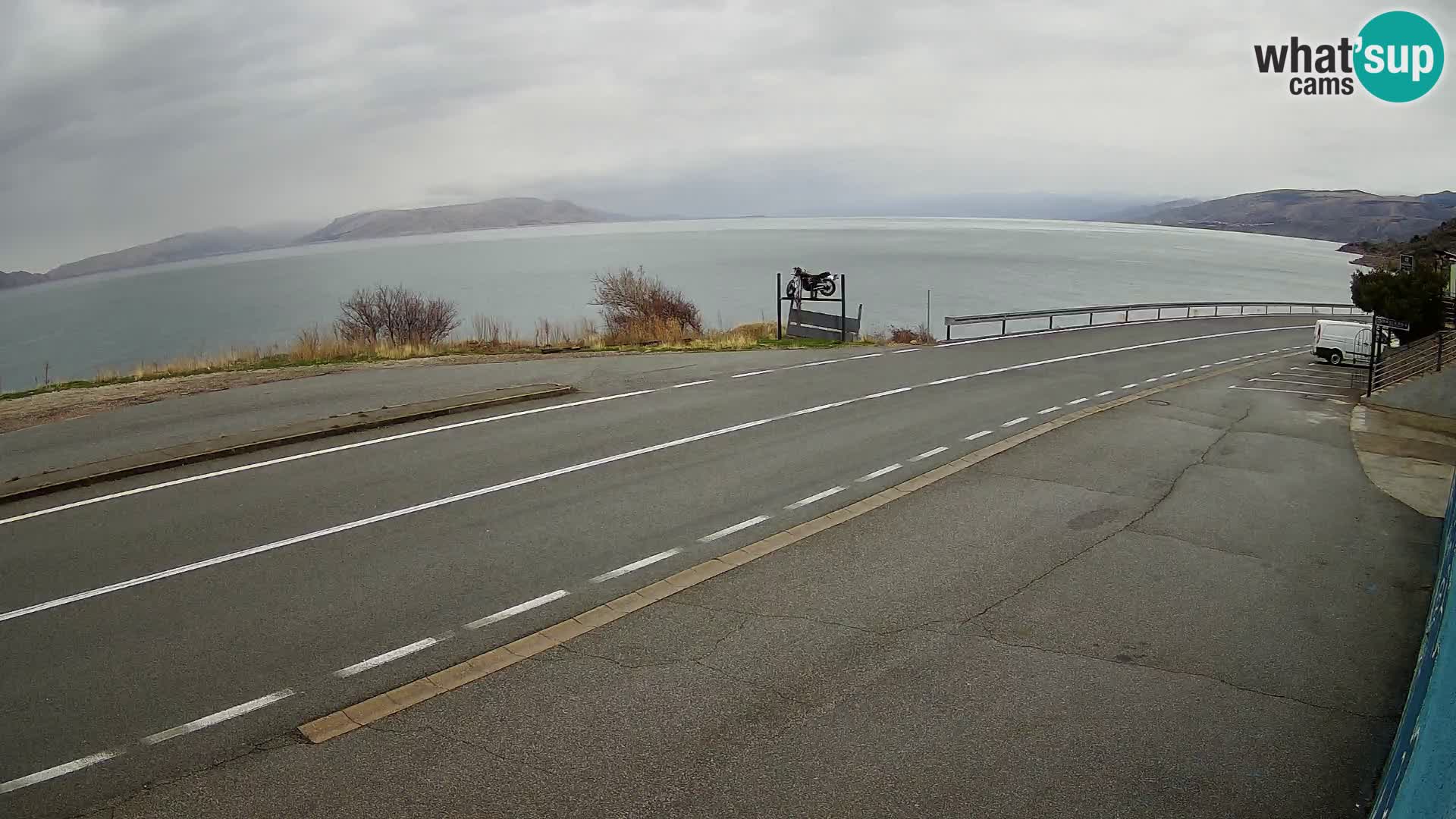 Web kamera Jadranska Magistrala kod SENJa – pogled na KRK