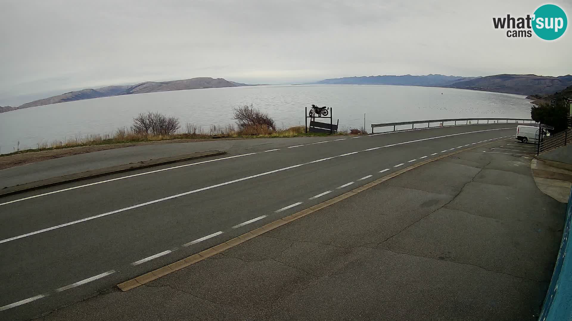 Webcam Adria-Autobahn D8 bei SENJ – Blick auf die Insel KRK