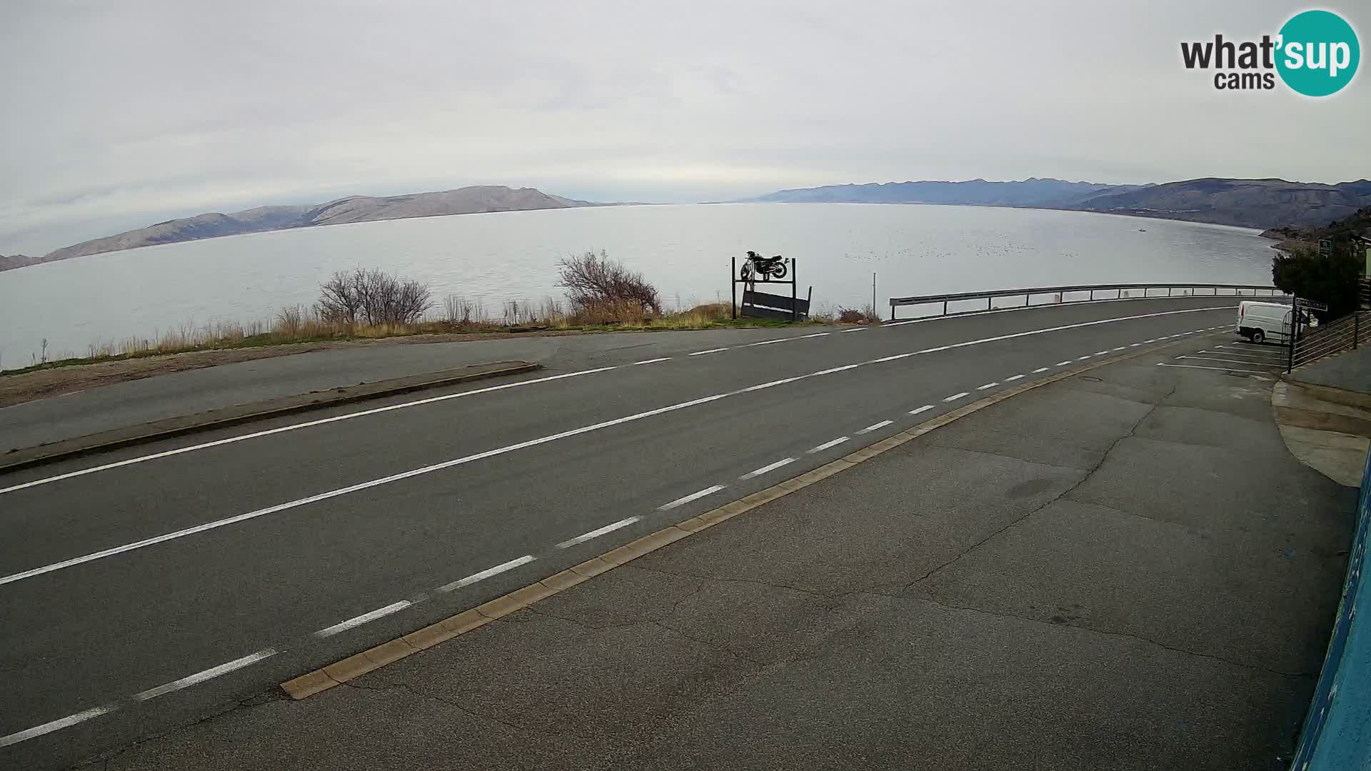 Webcam autoroute Adriatique D8 près de SENJ – vue sur l’île de KRK