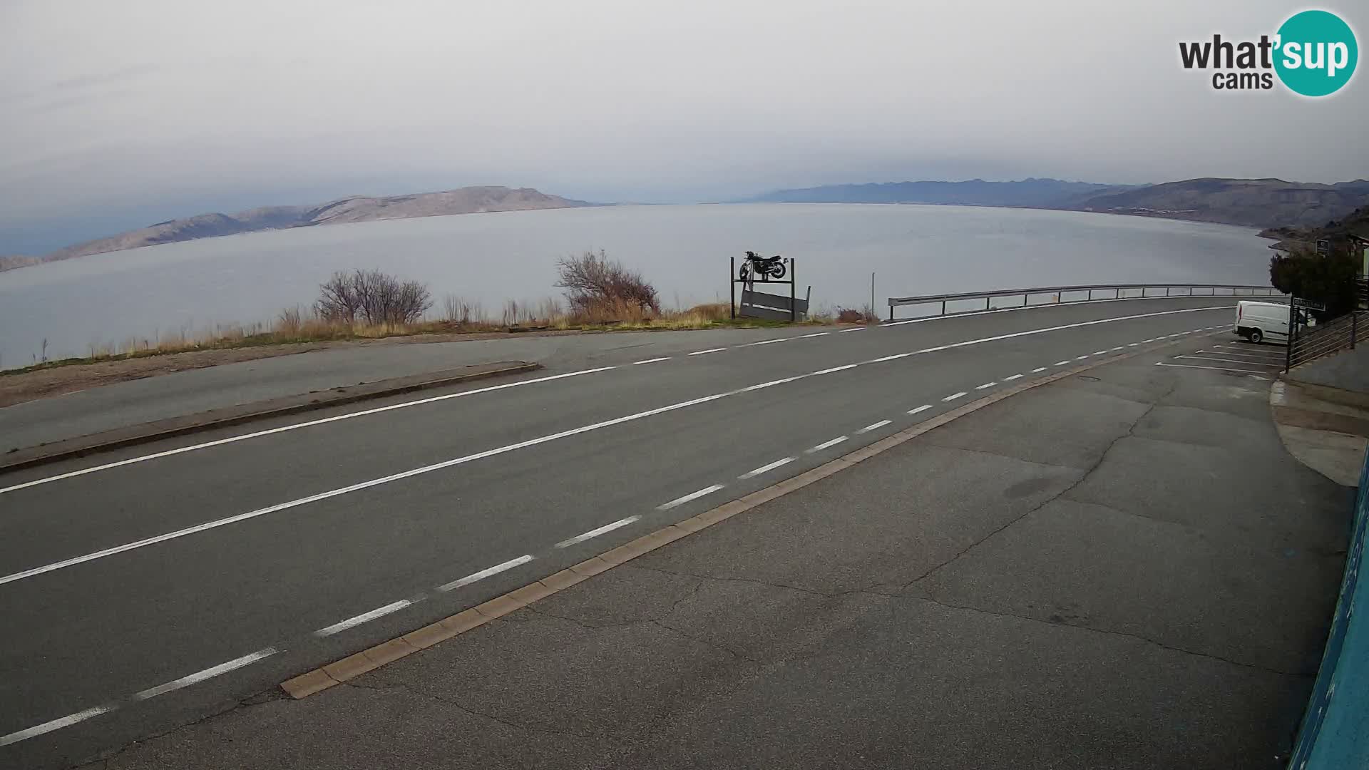 Webcam Adria-Autobahn D8 bei SENJ – Blick auf die Insel KRK