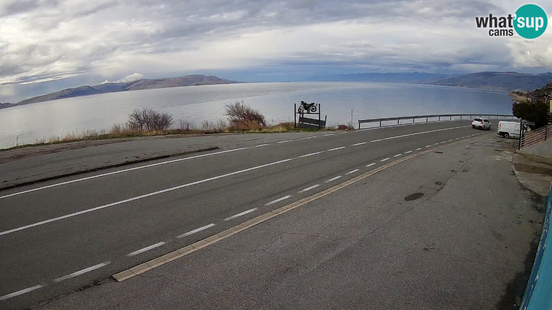 Webcam autoroute Adriatique D8 près de SENJ – vue sur l’île de KRK