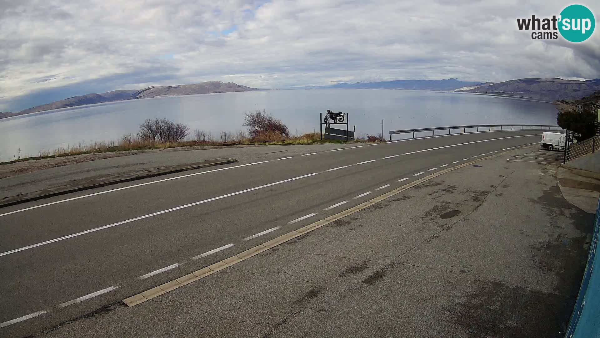 Webcam autoroute Adriatique D8 près de SENJ – vue sur l’île de KRK