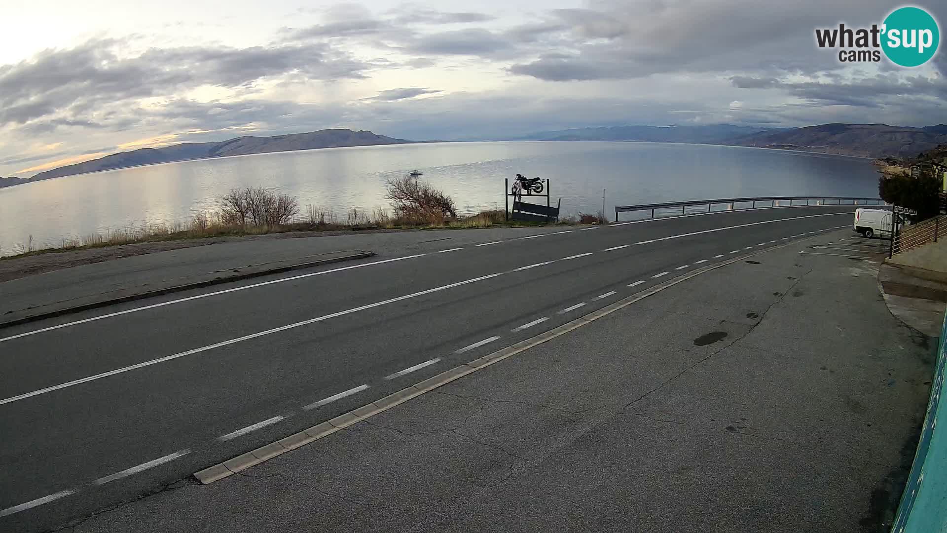 Webcam autoroute Adriatique D8 près de SENJ – vue sur l’île de KRK