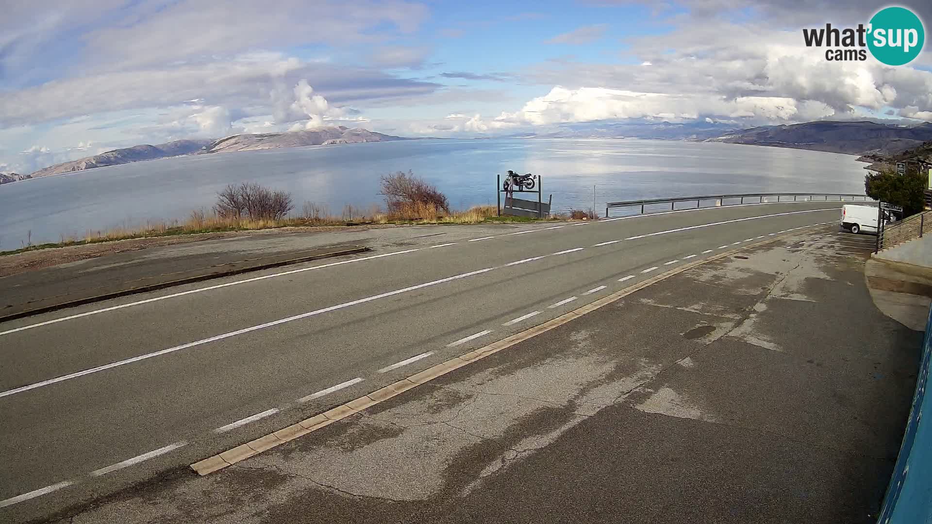 Web kamera Jadranska Magistrala kod SENJa – pogled na KRK