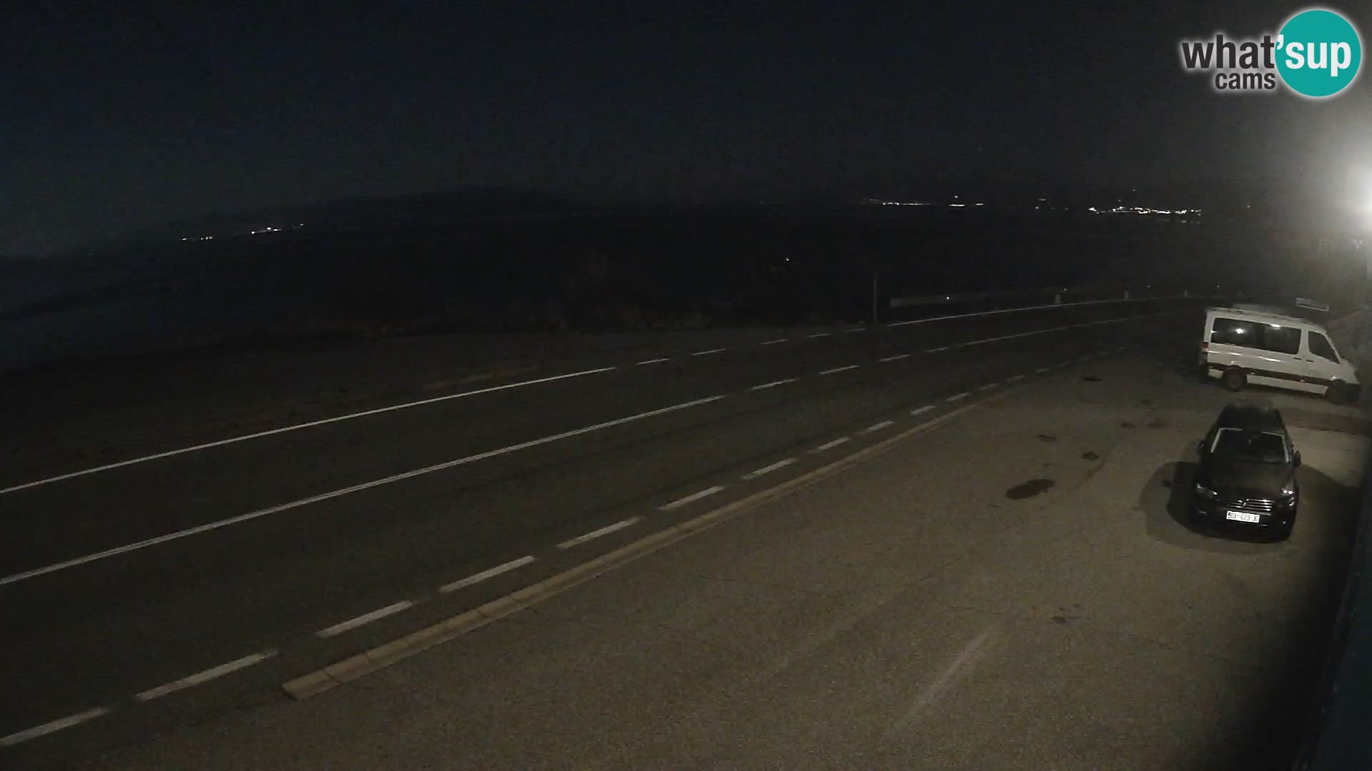 Webcam Adriatic highway D8 near SENJ – view to KRK island