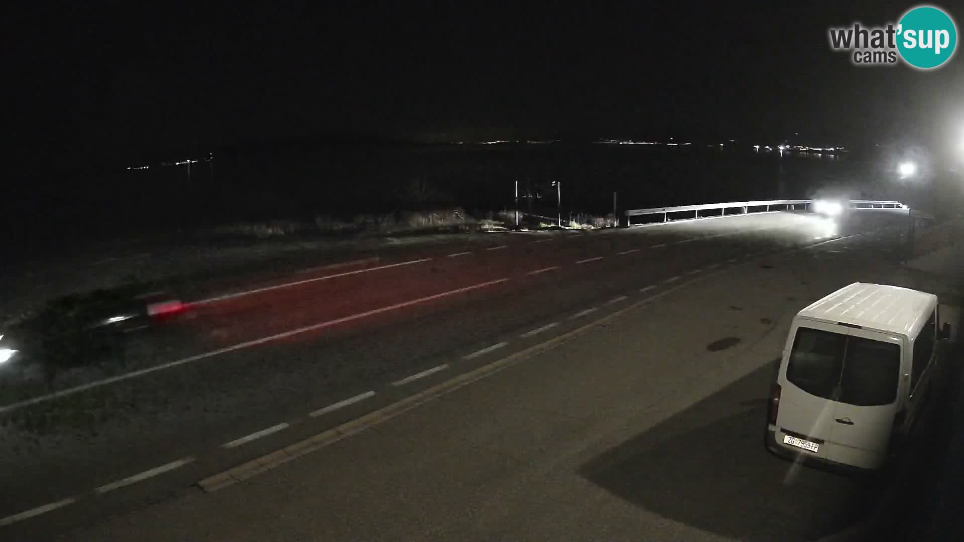 Webcam autoroute Adriatique D8 près de SENJ – vue sur l’île de KRK