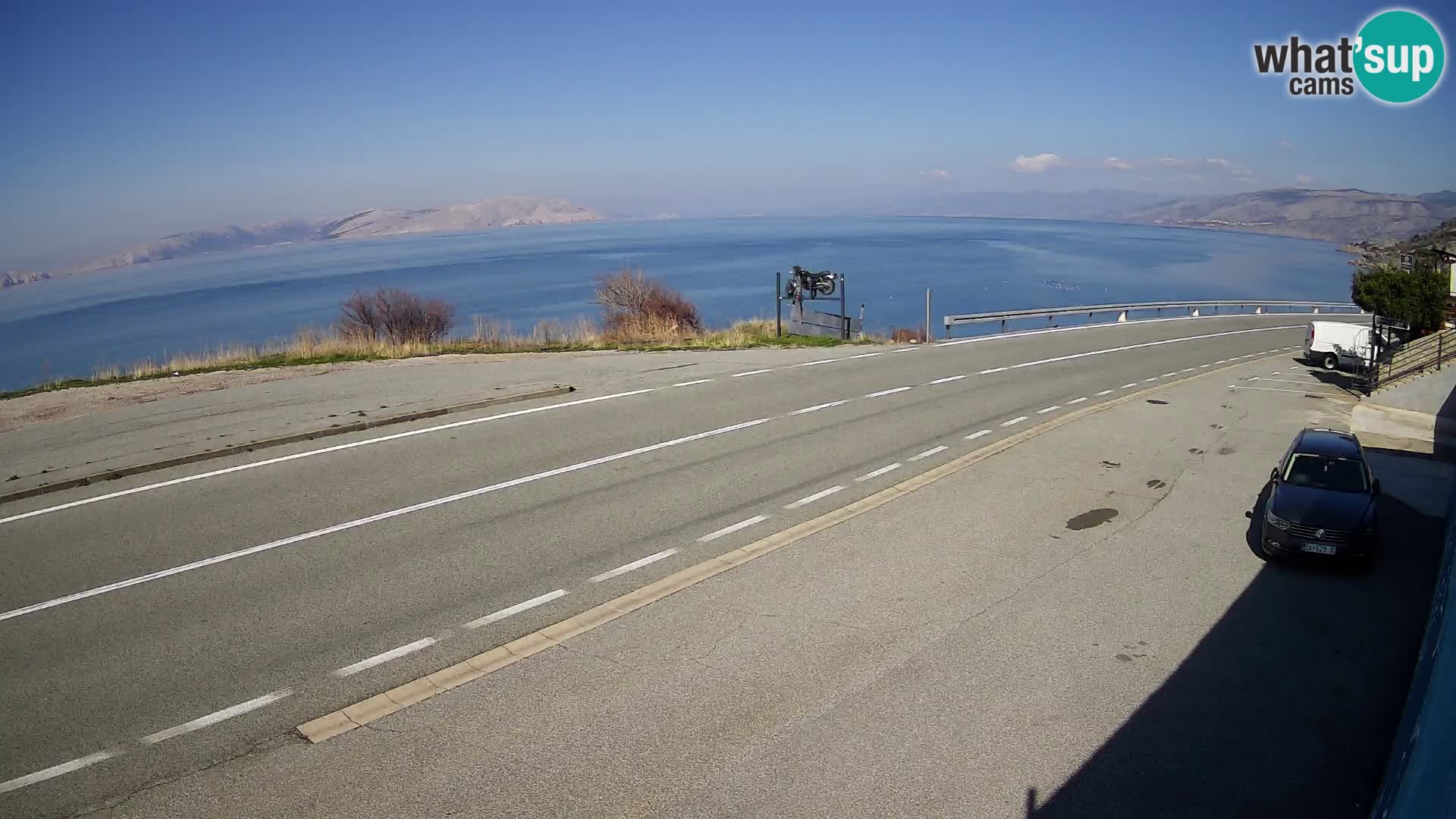 Web kamera Jadranska Magistrala kod SENJa – pogled na KRK