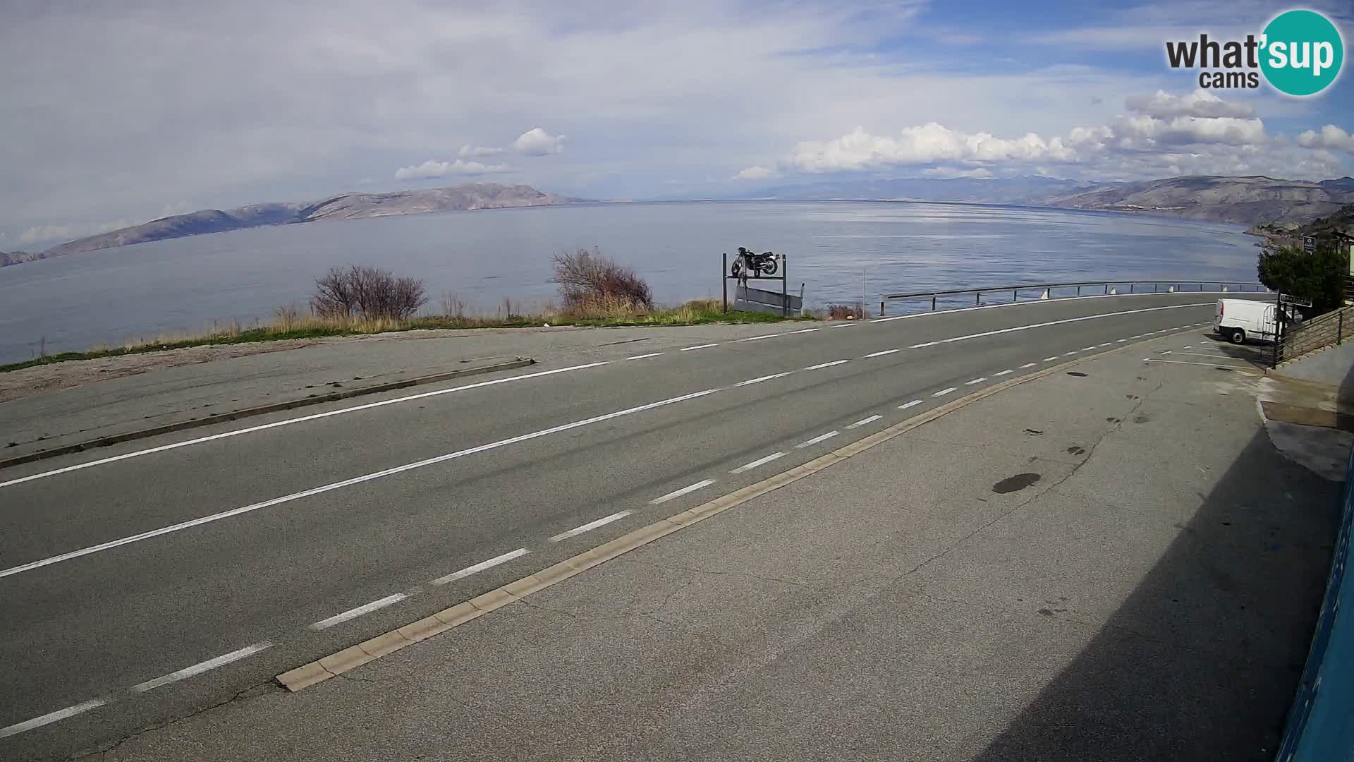 Web kamera Jadranska Magistrala kod SENJa – pogled na KRK