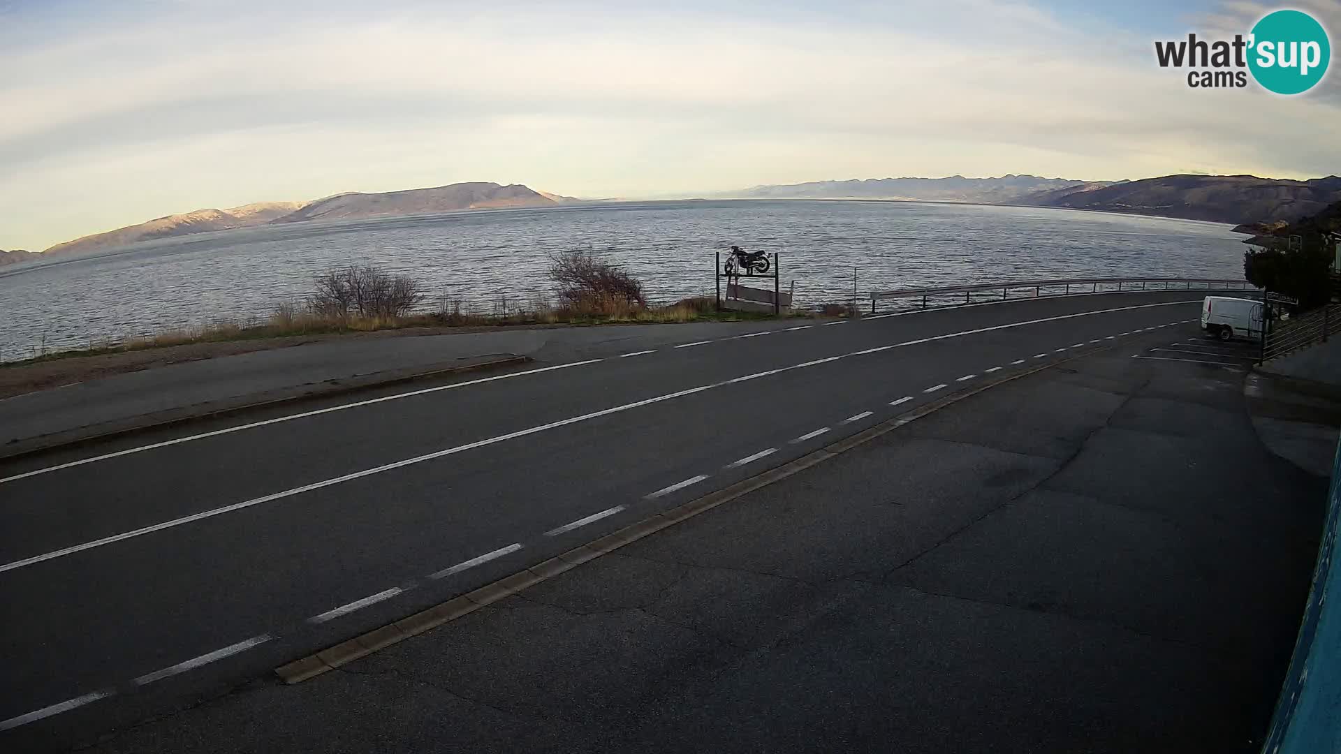Webcam autoroute Adriatique D8 près de SENJ – vue sur l’île de KRK