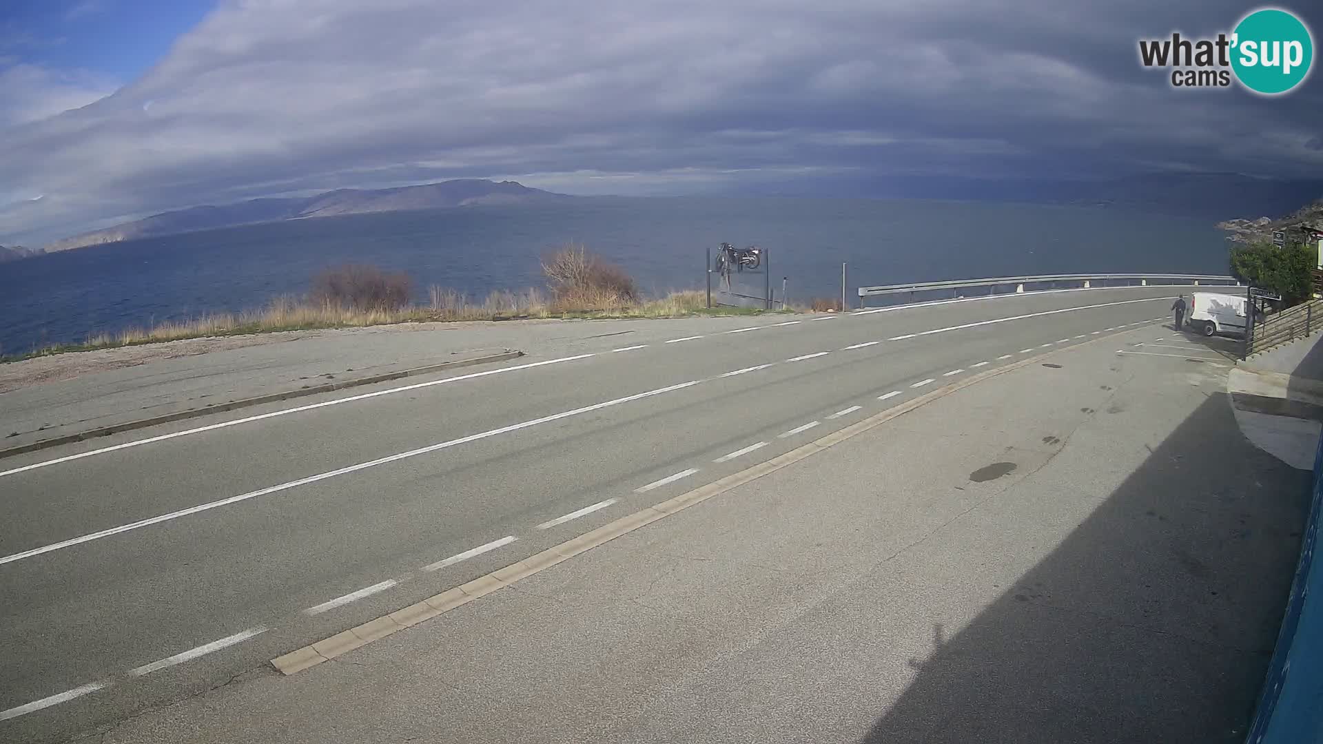 Webcam Adria-Autobahn D8 bei SENJ – Blick auf die Insel KRK