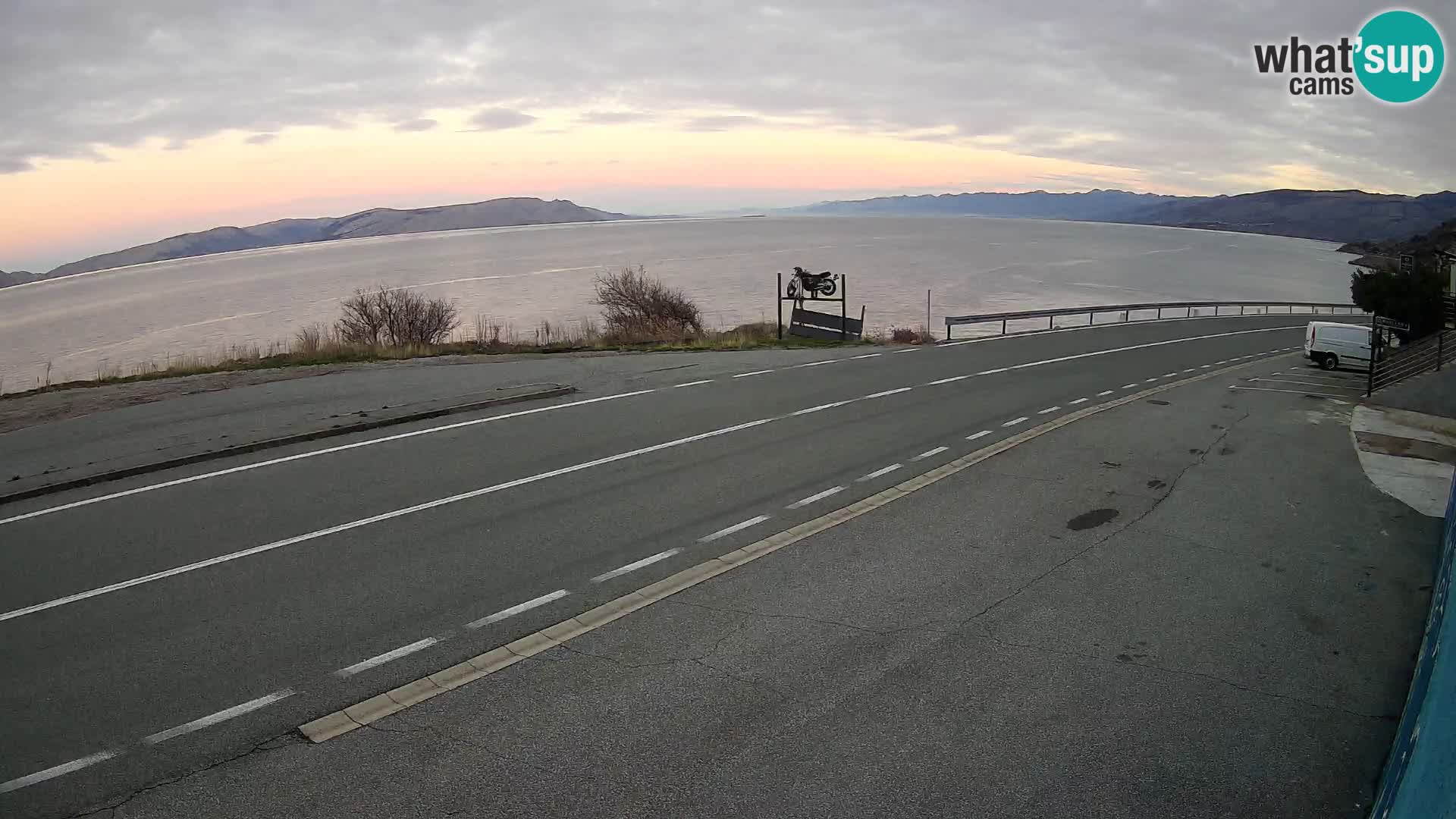 Webcam autoroute Adriatique D8 près de SENJ – vue sur l&rsquo;île de KRK
