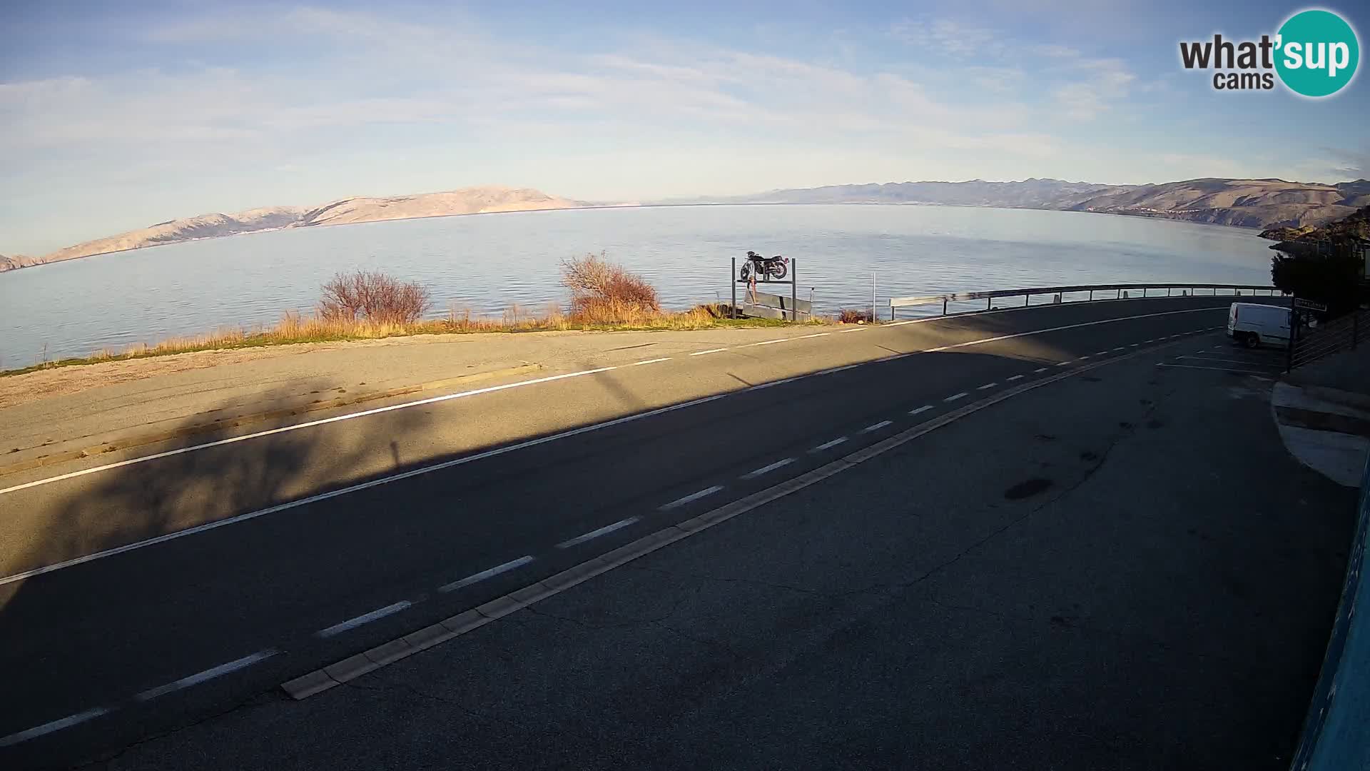 Webcam autoroute Adriatique D8 près de SENJ – vue sur l&rsquo;île de KRK