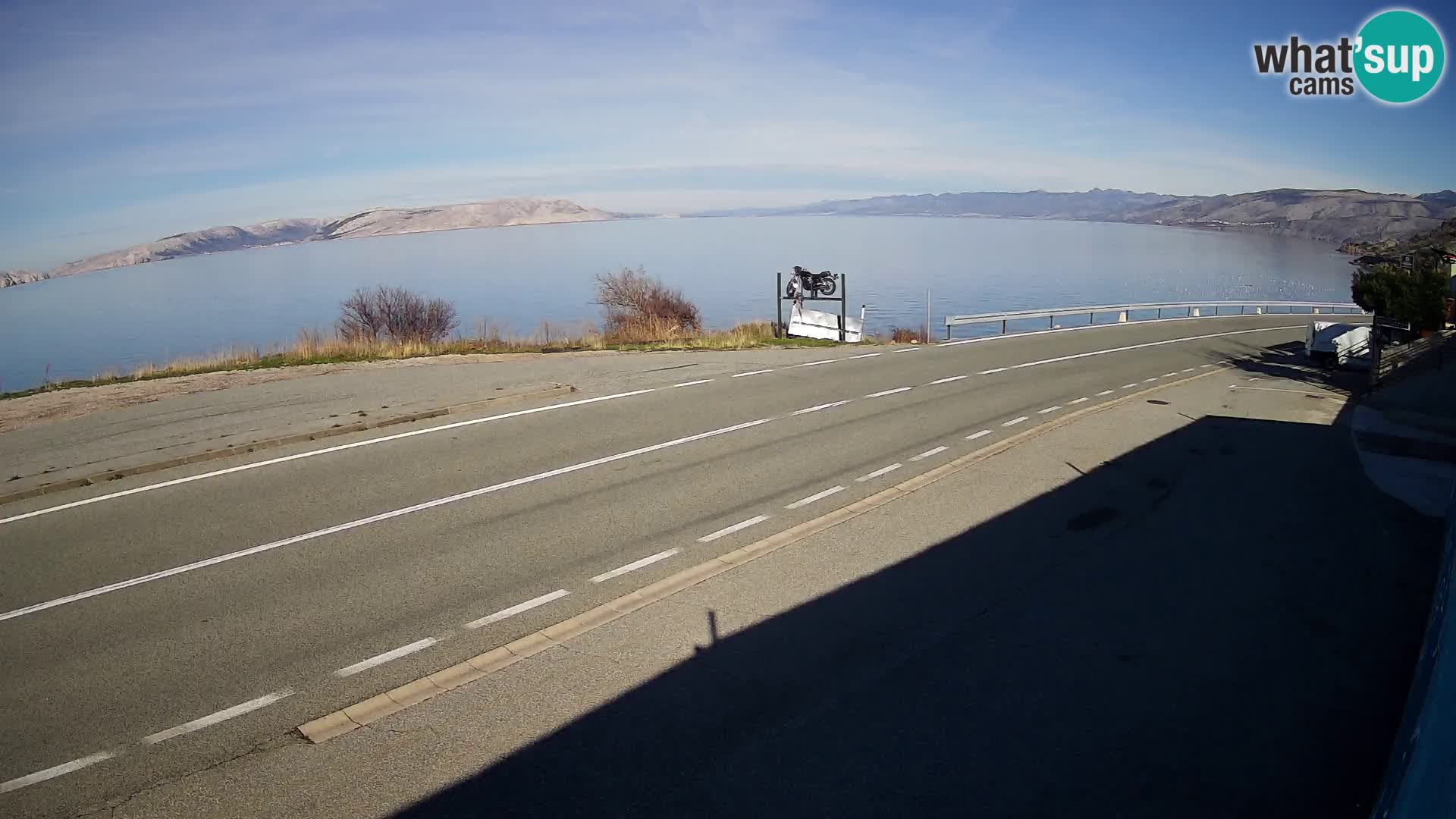 Webcam autoroute Adriatique D8 près de SENJ – vue sur l&rsquo;île de KRK