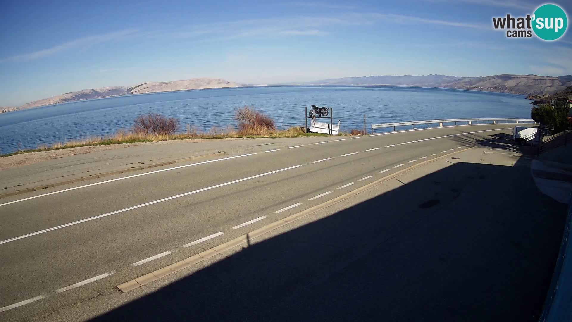 Web kamera Jadranska Magistrala kod SENJa – pogled na KRK