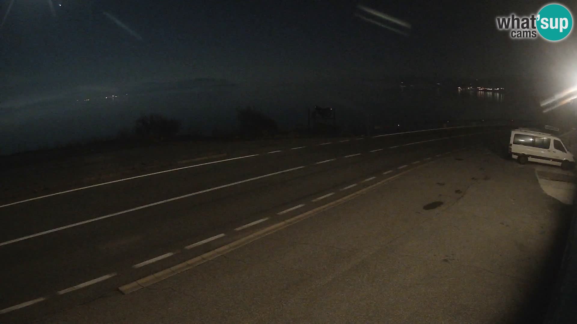 Webcam Adriatic highway D8 near SENJ – view to KRK island