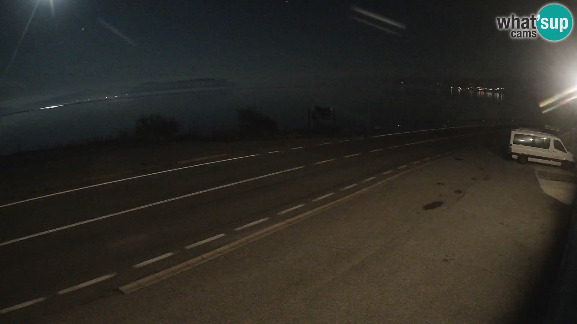 Webcam autopista adriática D8 cerca de SENJ – vista de la isla de KRK