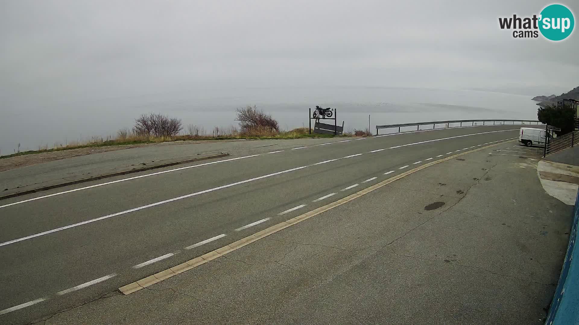 Webcam Adria-Autobahn D8 bei SENJ – Blick auf die Insel KRK